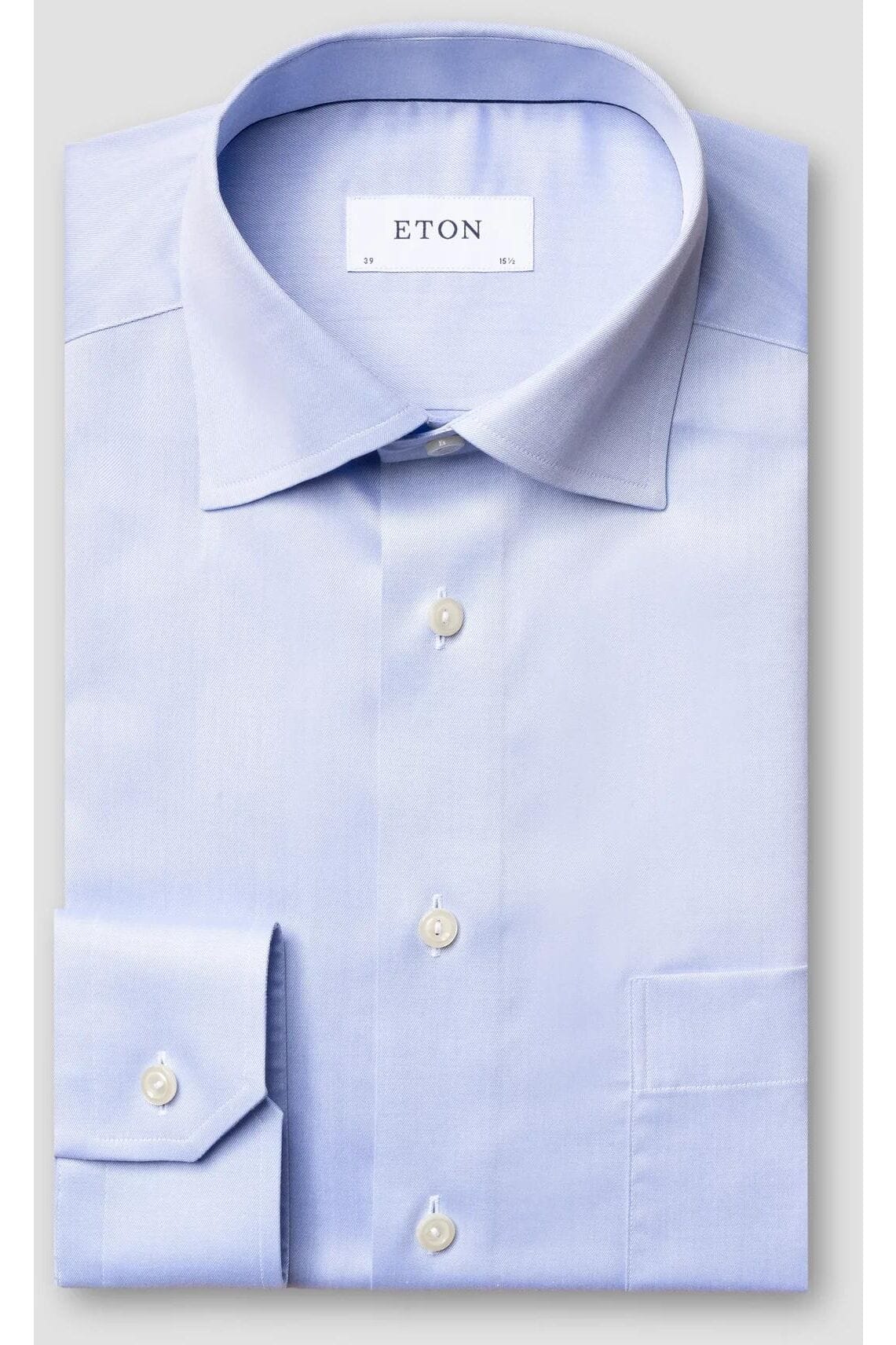 Eton Signature Twill Classic Fit Dress Shirt - Bright Blue-19/48-CLASS-ETON OF SWEDEN-Levy's Clothier