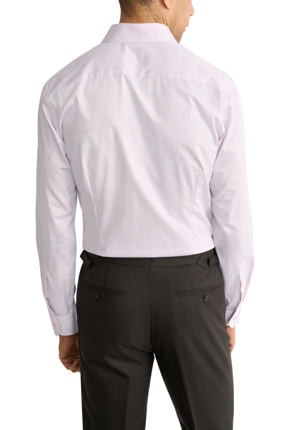 Prince of Wales Check Twill Shirt - Pink-15.5-ETON OF SWEDEN-Levy's Clothier