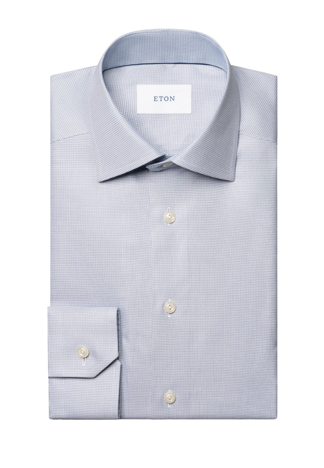 Semi Solid Dobby Contemporary Fit Dress Shirt -Gray/Blue-15.5-GREY/BLUE-ETON OF SWEDEN-Levy's Clothier