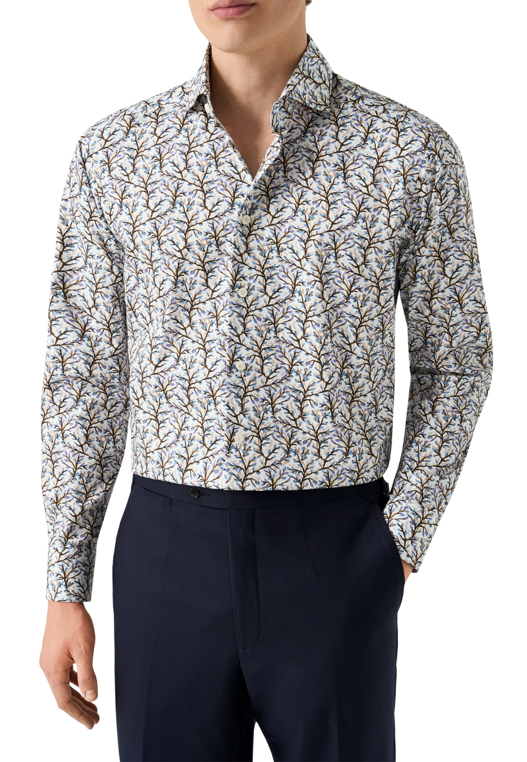 Floral Print Shirt-15.5-FLORAL-ETON OF SWEDEN-Levy's Clothier