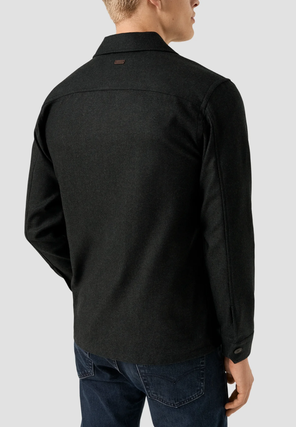 Herringbone Wool-Cashmere Chore Jacket - Green-M-GREEN-ETON OF SWEDEN-Levy's Clothier