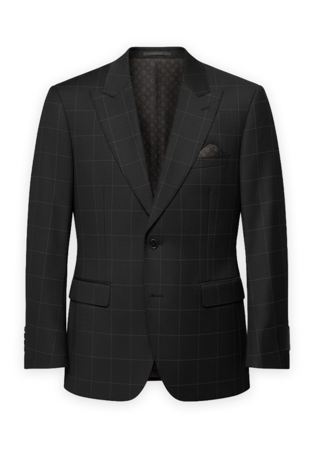 Black Windowpane Suit