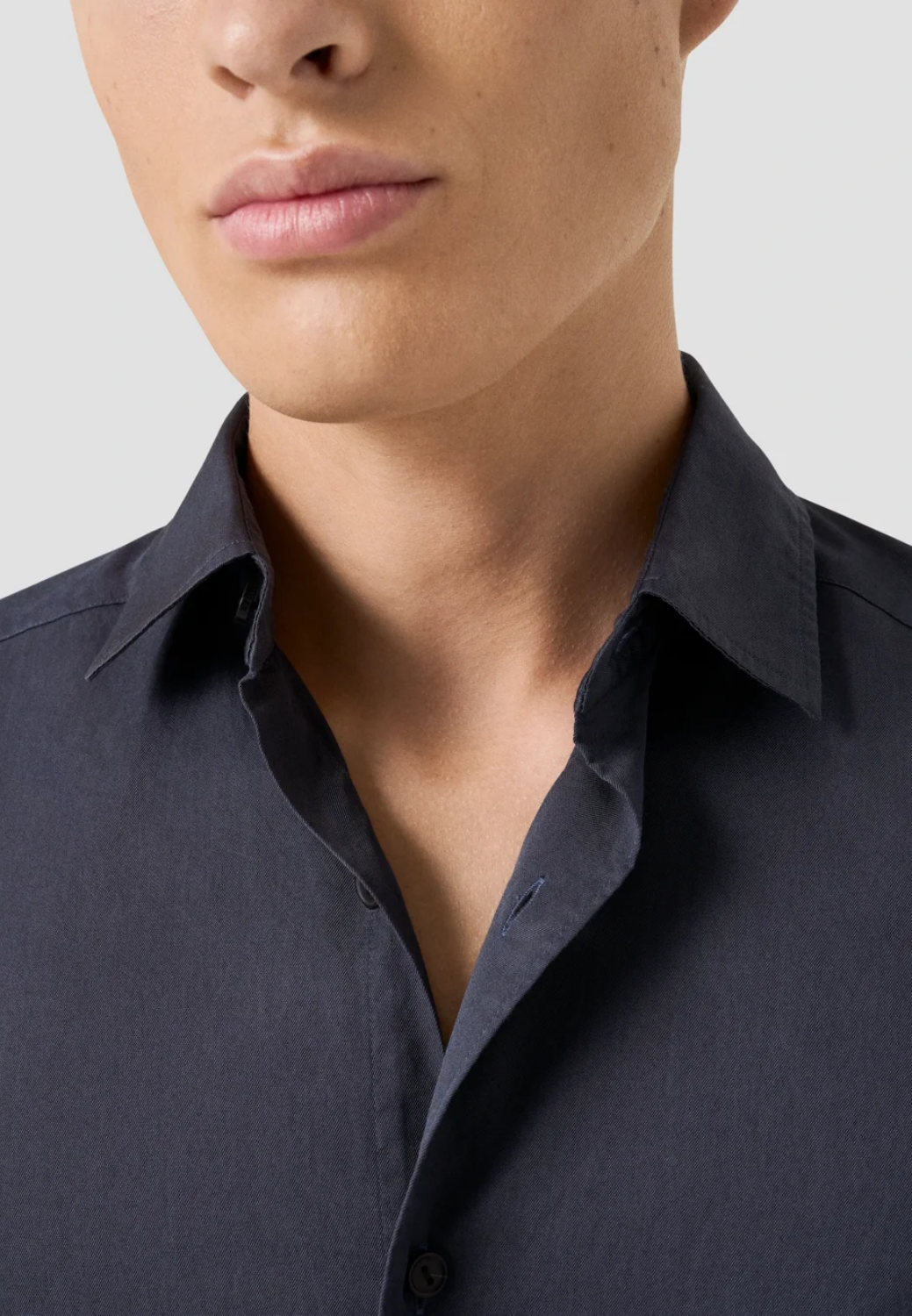 Garment Wash Twill Shirt-S-BLUE-ETON OF SWEDEN-Levy's Clothier