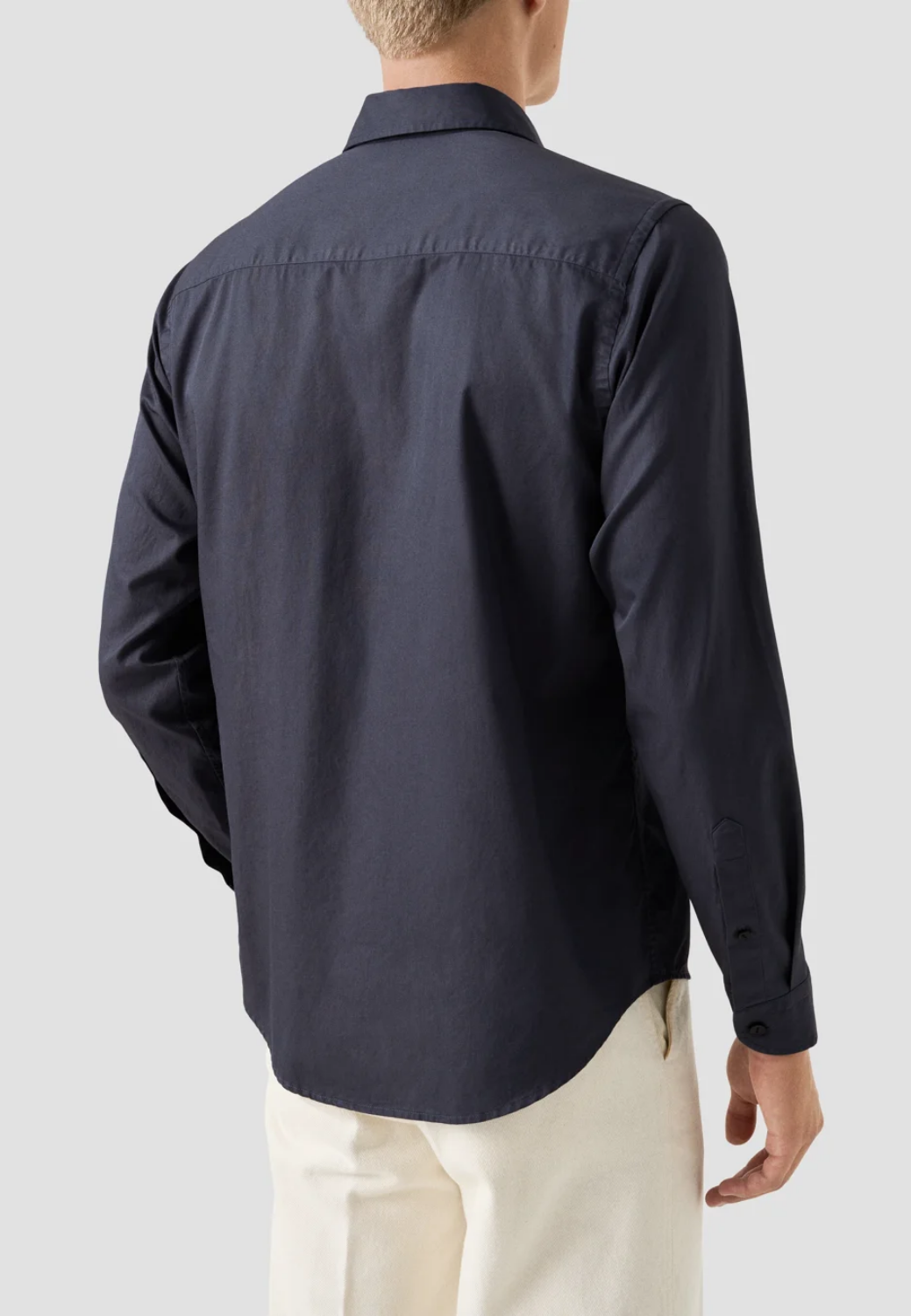 Garment Wash Twill Shirt-S-BLUE-ETON OF SWEDEN-Levy's Clothier