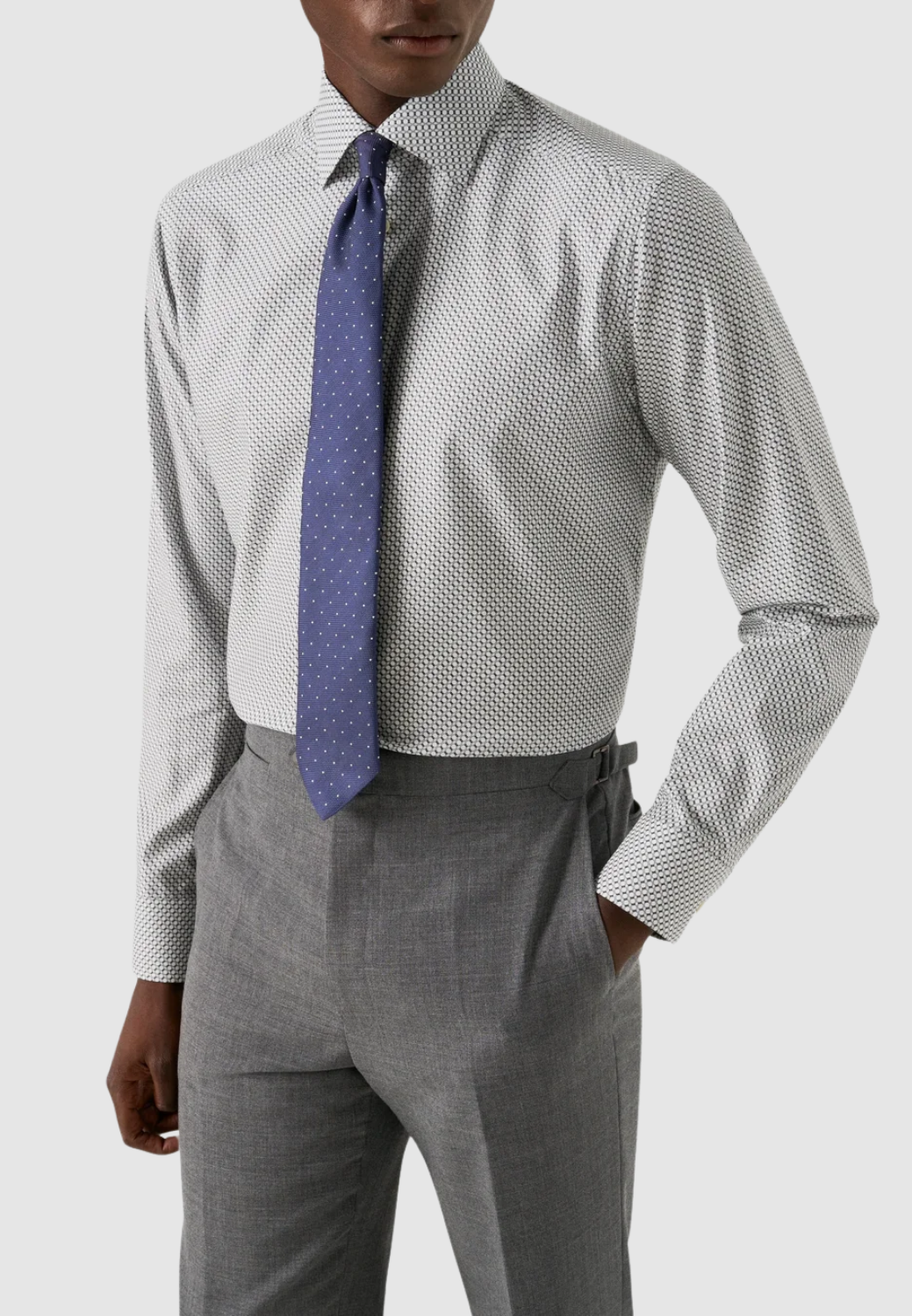 Geometric Signature Twill Shirt-15.5-ETON OF SWEDEN-Levy's Clothier