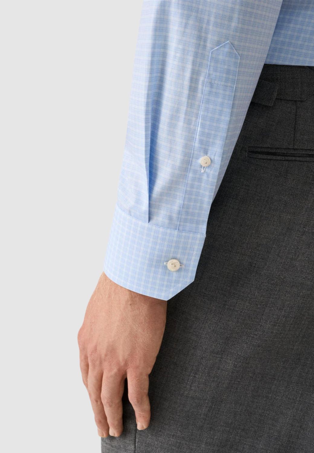 Contemporary Check Fine Twill Shirt-15.5-LIGHT BLUE-ETON OF SWEDEN-Levy's Clothier