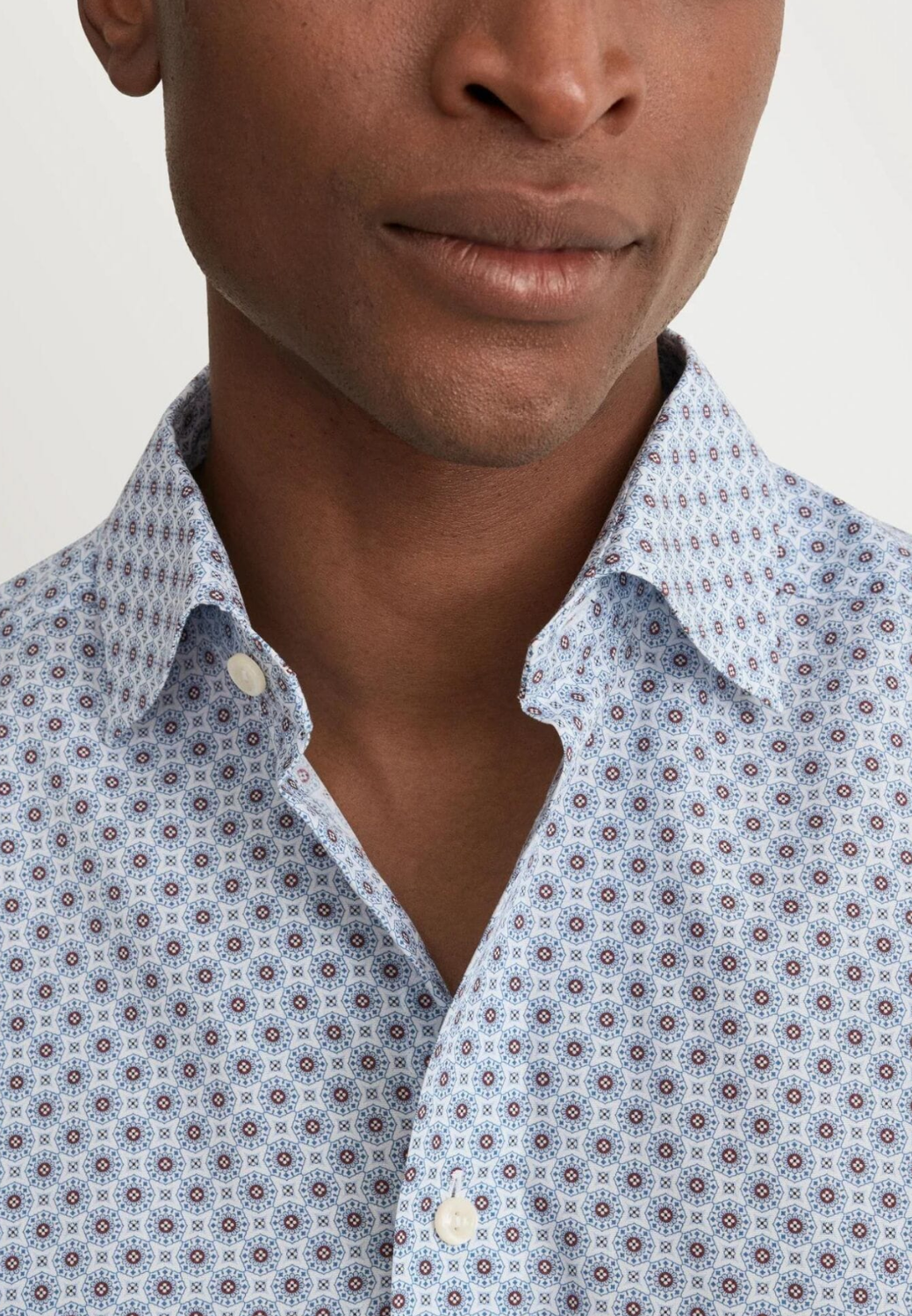 Contemporary Fit Shirt Geo-Print - Blue-16-ETON OF SWEDEN-Levy's Clothier