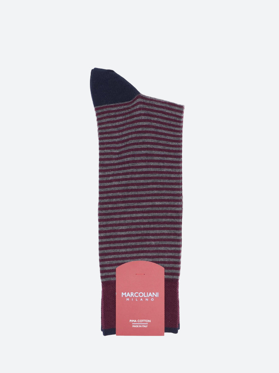 Marcoliani Palio Stripe Dress Socks