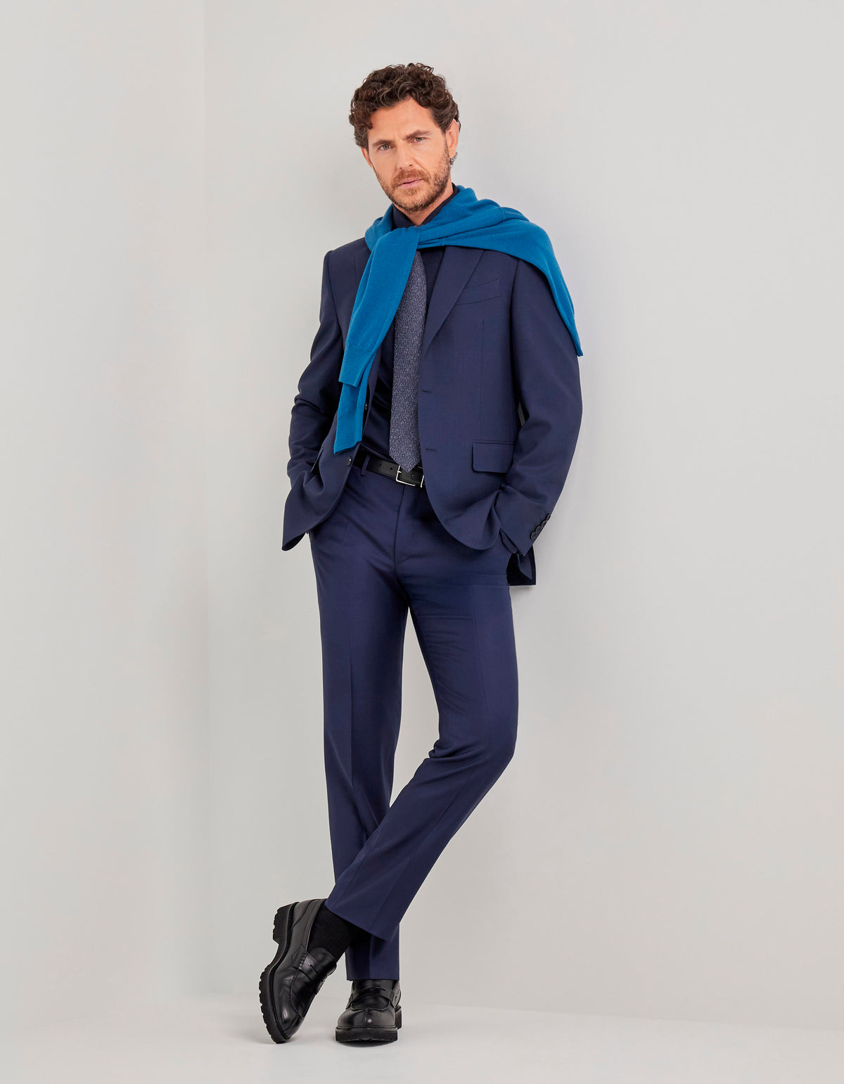 Pure Travel Wool Blazer - Navy