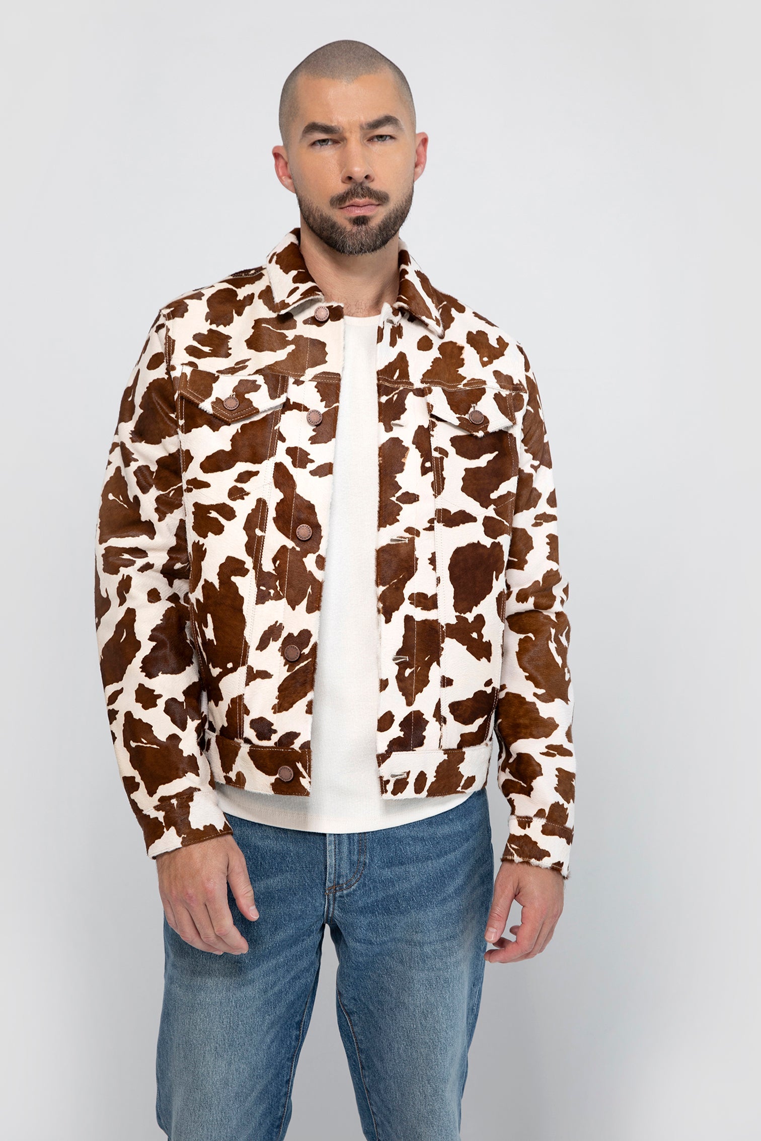 Dean Premium Cowhide Leather Trucker Jacket-Cowhide-XS-MONFRÈRE-Levy's Clothier