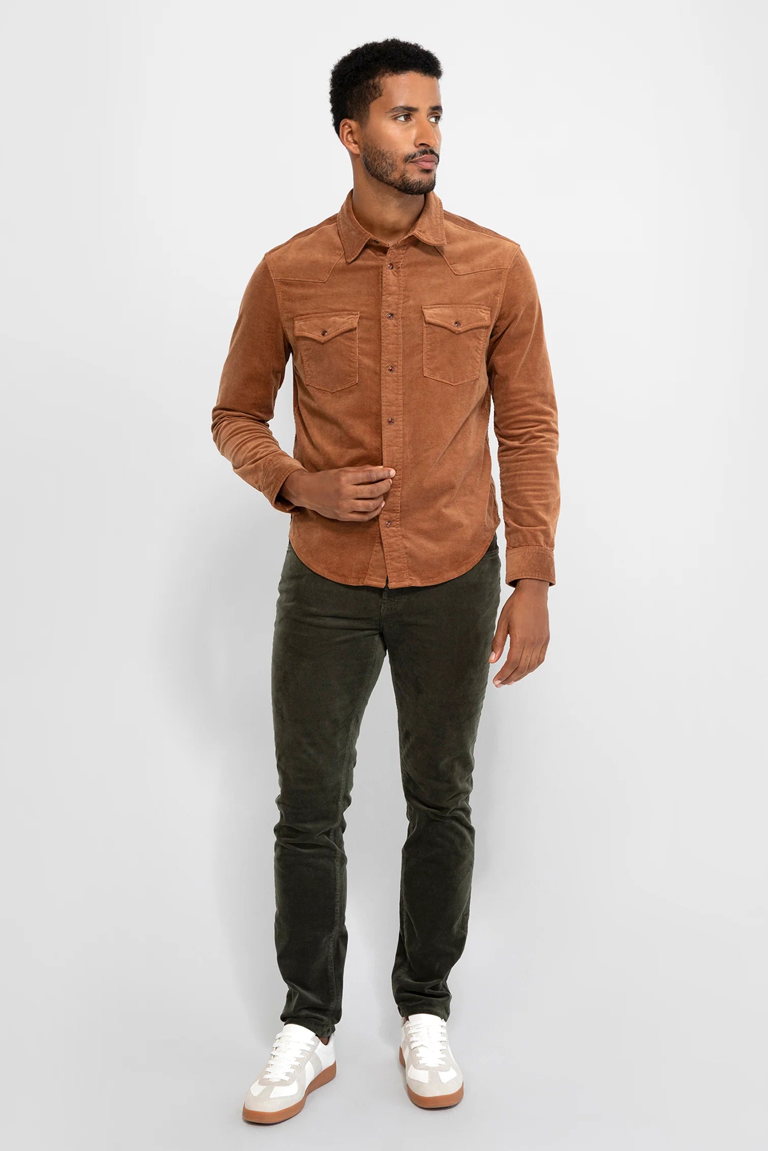 Eastwood Needle Cord Western Shirt Jacket – Saddle-Saddle-XS-MONFRÈRE-Levy's Clothier