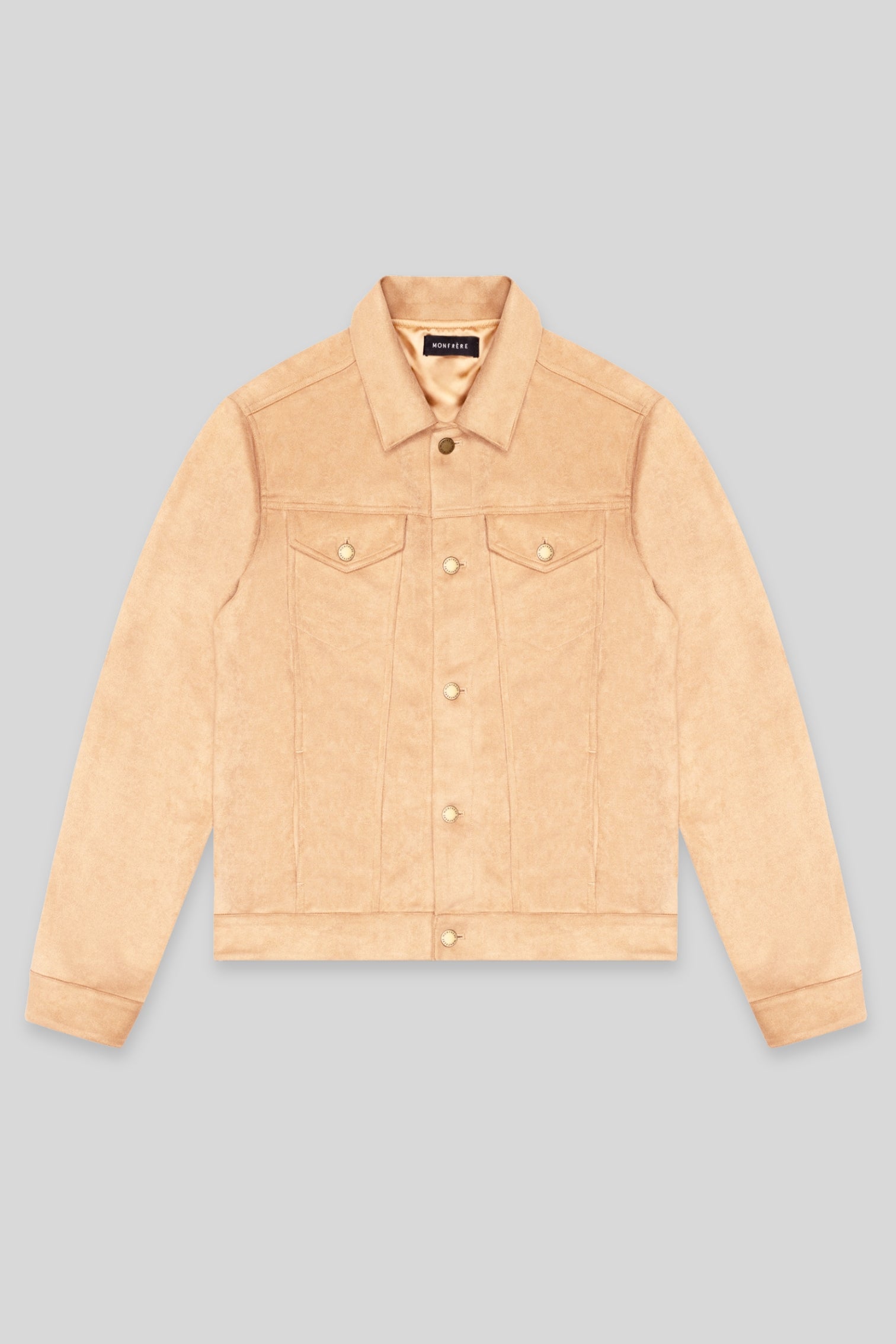 Dean Butter Suede Khaki Trucker Jacket-Khaki-XS-MONFRÈRE-Levy's Clothier