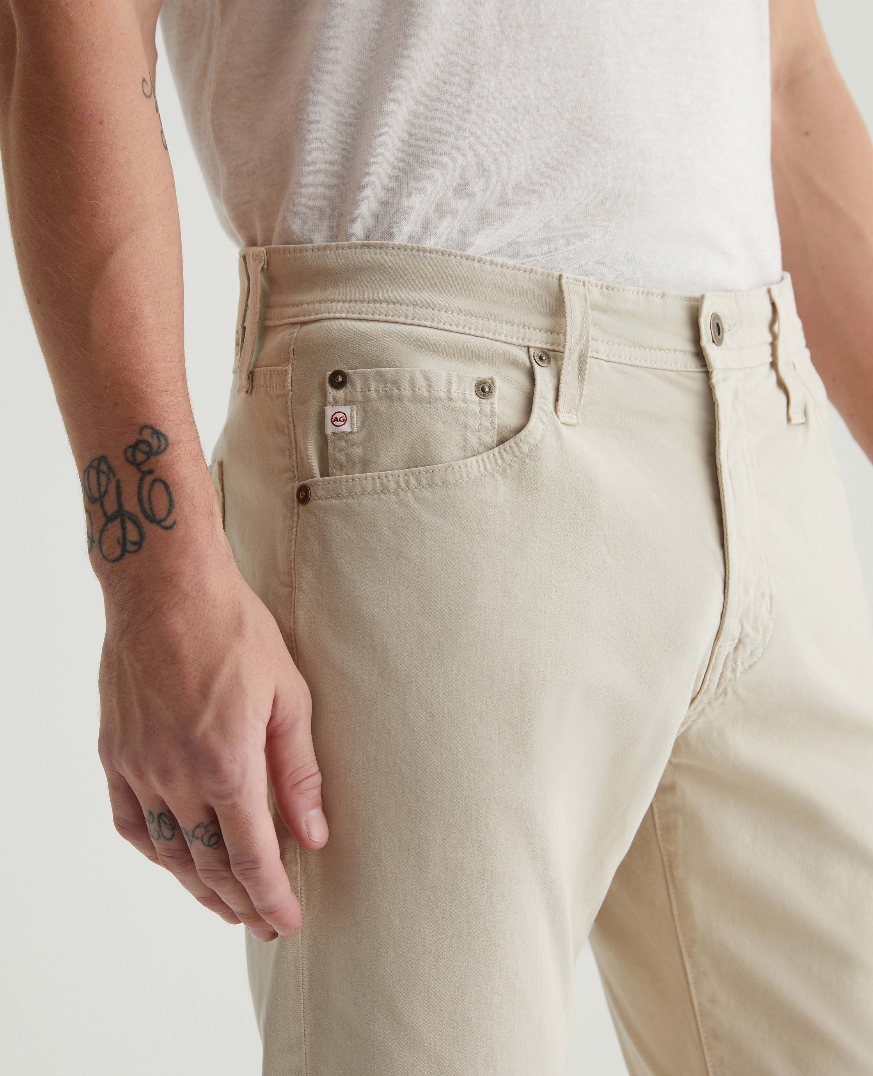 Everett SUD Sueded Slim Straight Men's Pants-32-DESERT STONE-AG JEANS-Levy's Clothier