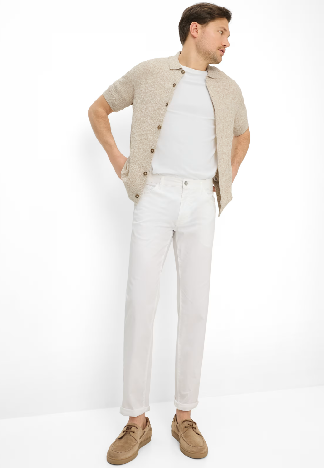 Cadiz Ultralight Satin: Five-pocket In Straight Fit