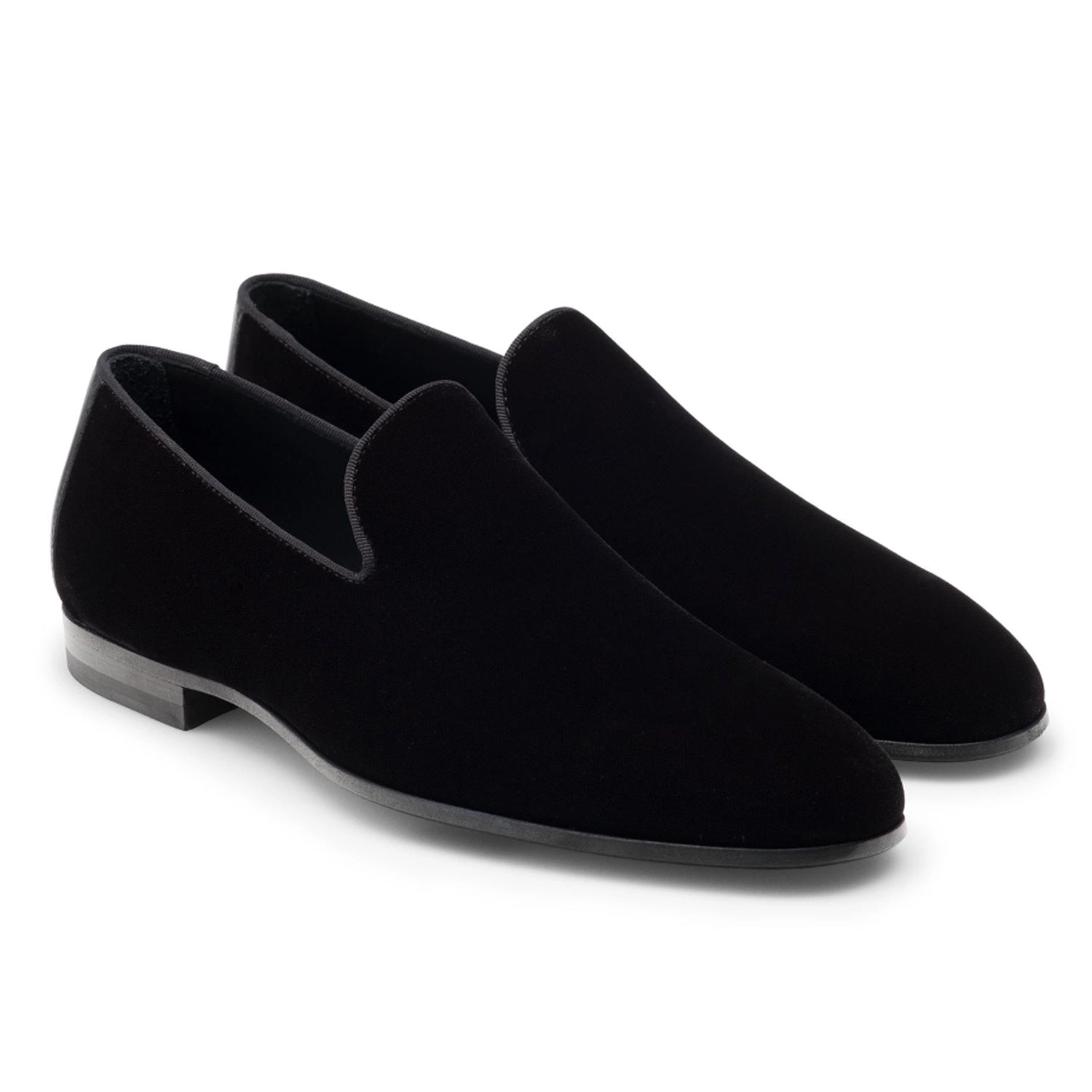 Jareth Velvet Loafer-7 M-Black-Magnanni-Levy's Clothier