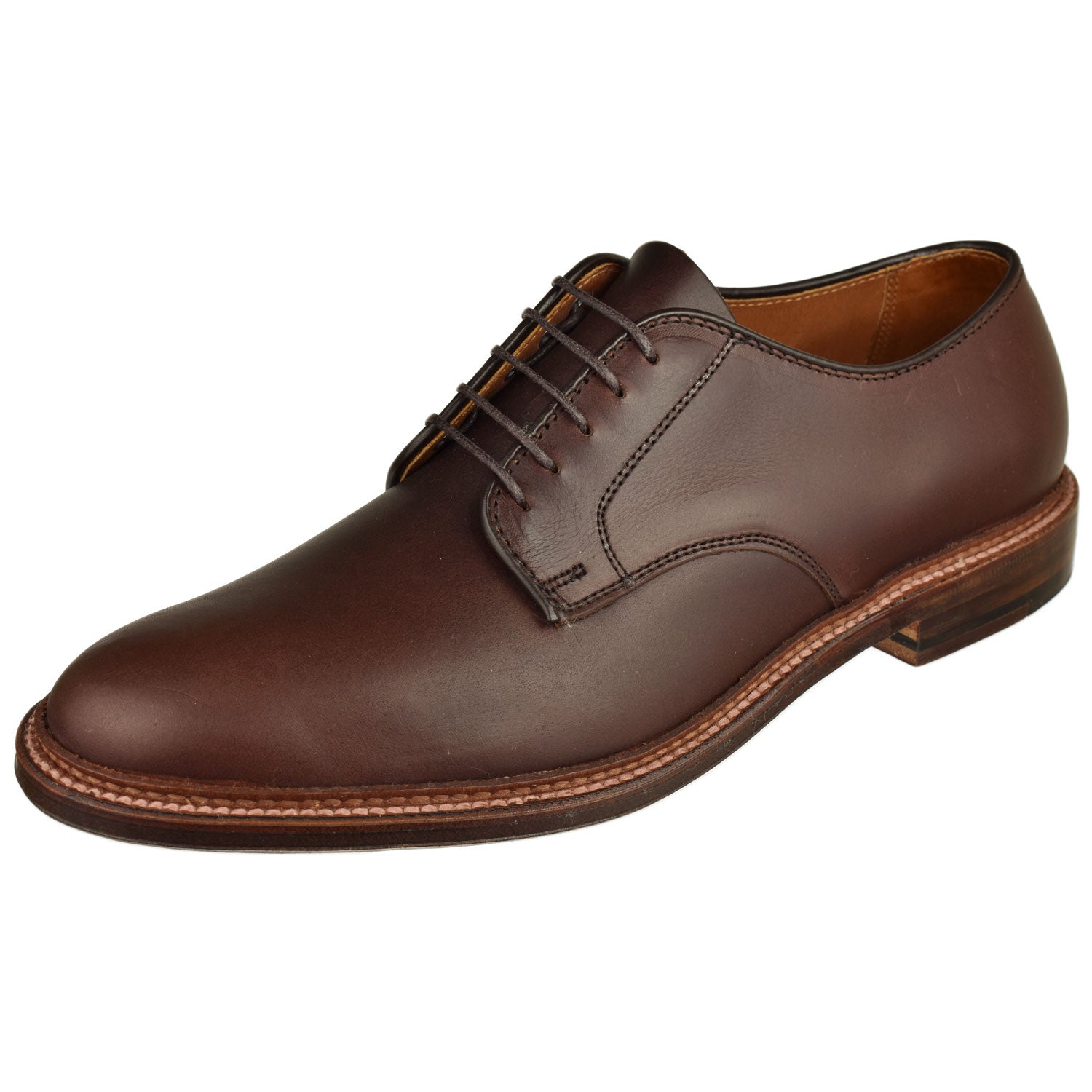 29364F Unlined Plain Toe Blucher-7.5 D-Brown-Alden-Levy's Clothier