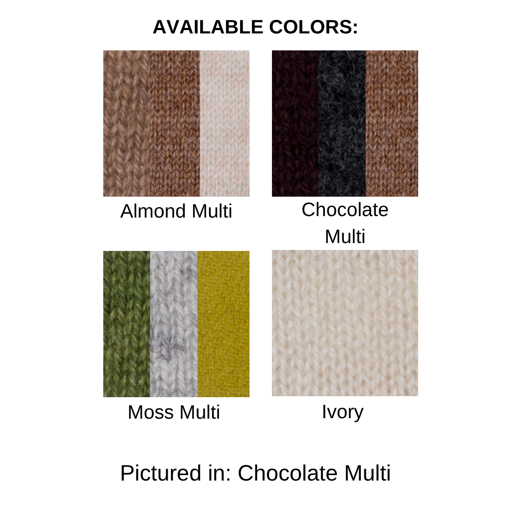 MIXED STITCH VEE CARDIGAN
