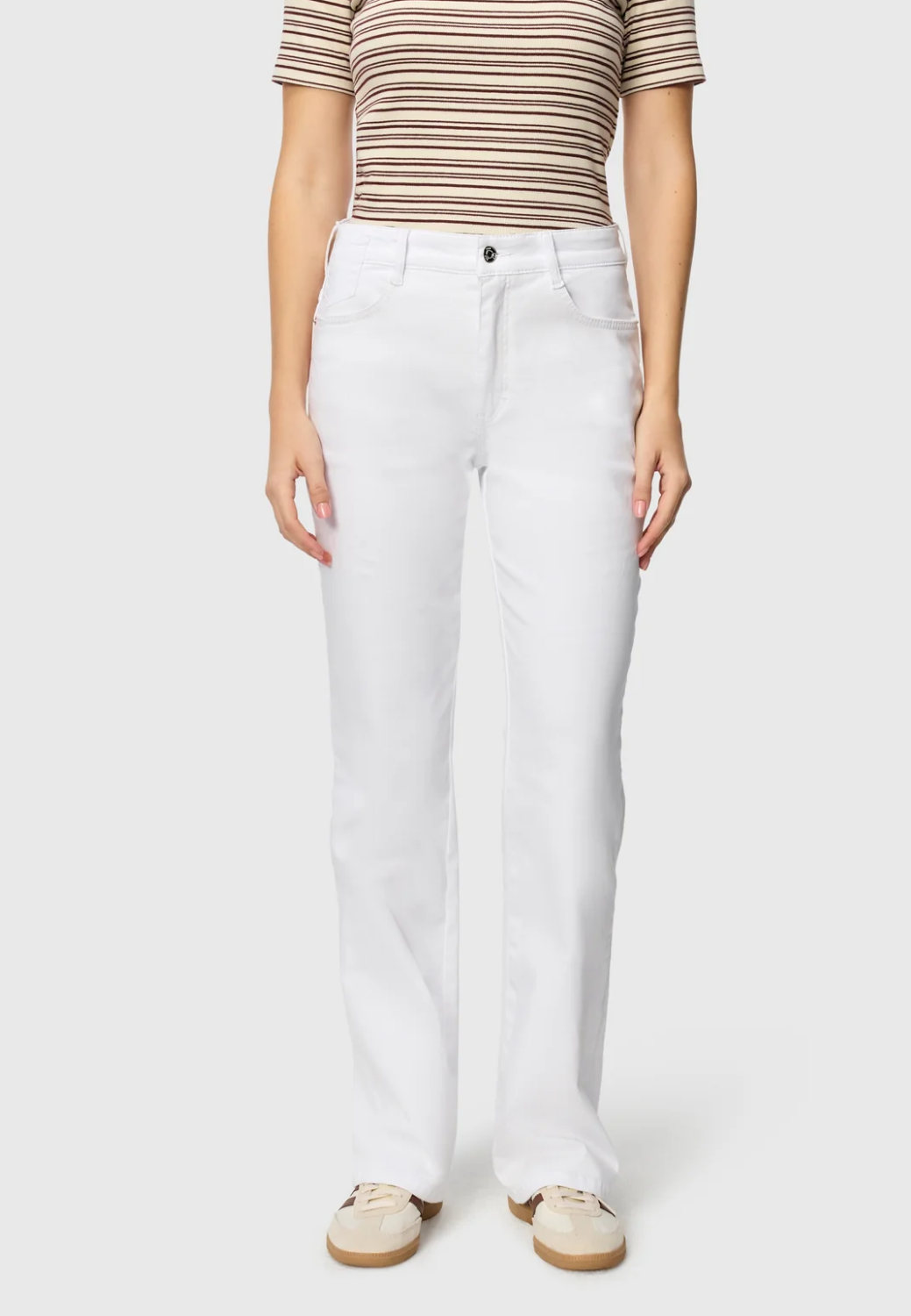 Laura Flared Fit Jean - White-4-MAC JEANS-Levy's Clothier