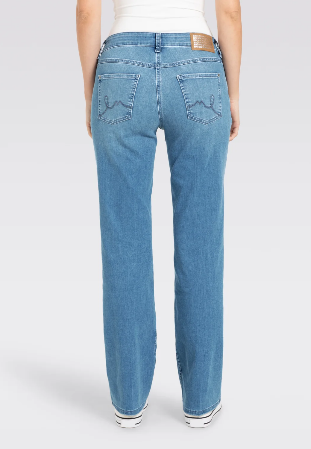 Laura Flared Jeans - Authentic Baby Blue-2-MAC JEANS-Levy's Clothier