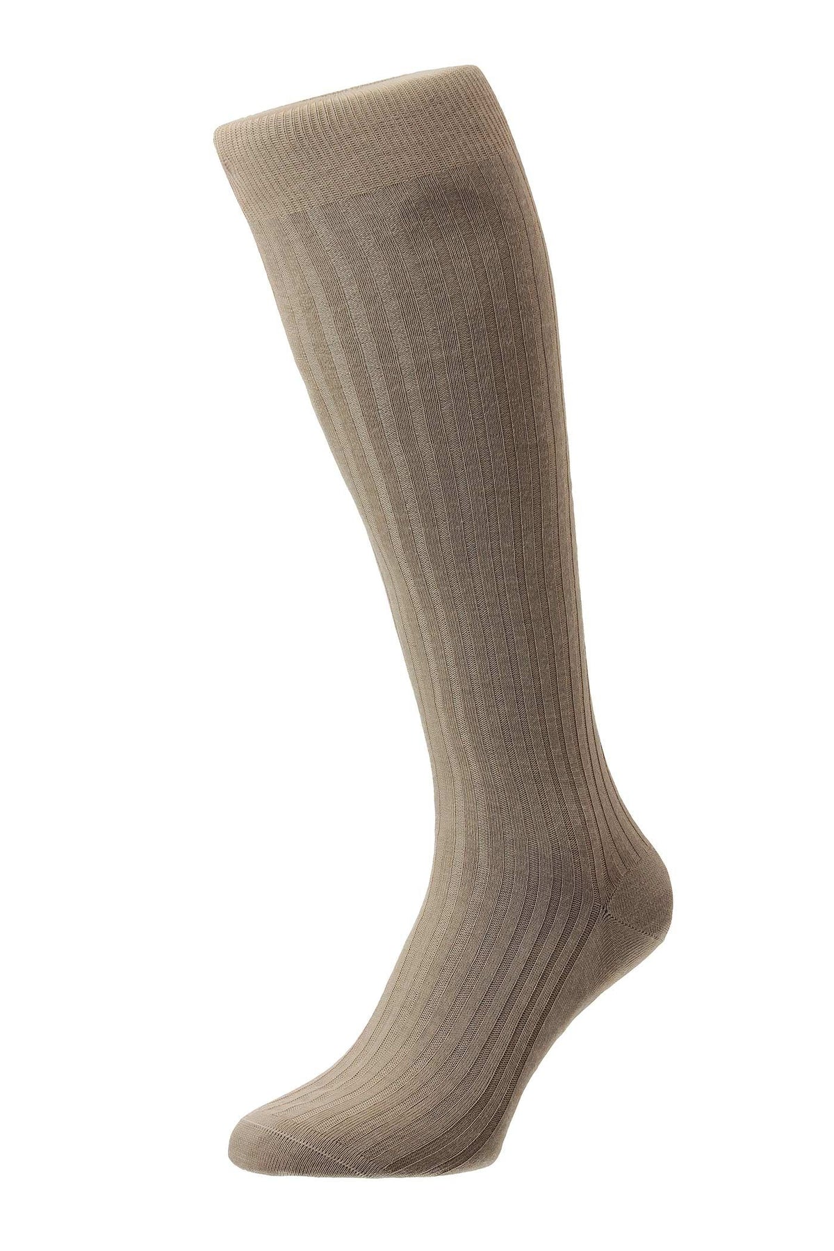Over-the-Calf Merino Wool Ribbed Socks