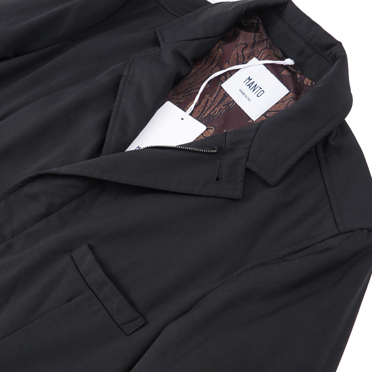Manto Amarone Hybrid Jacket - Black Technical Twill-54-MANTO OUTERWEAR-Levy's Clothier