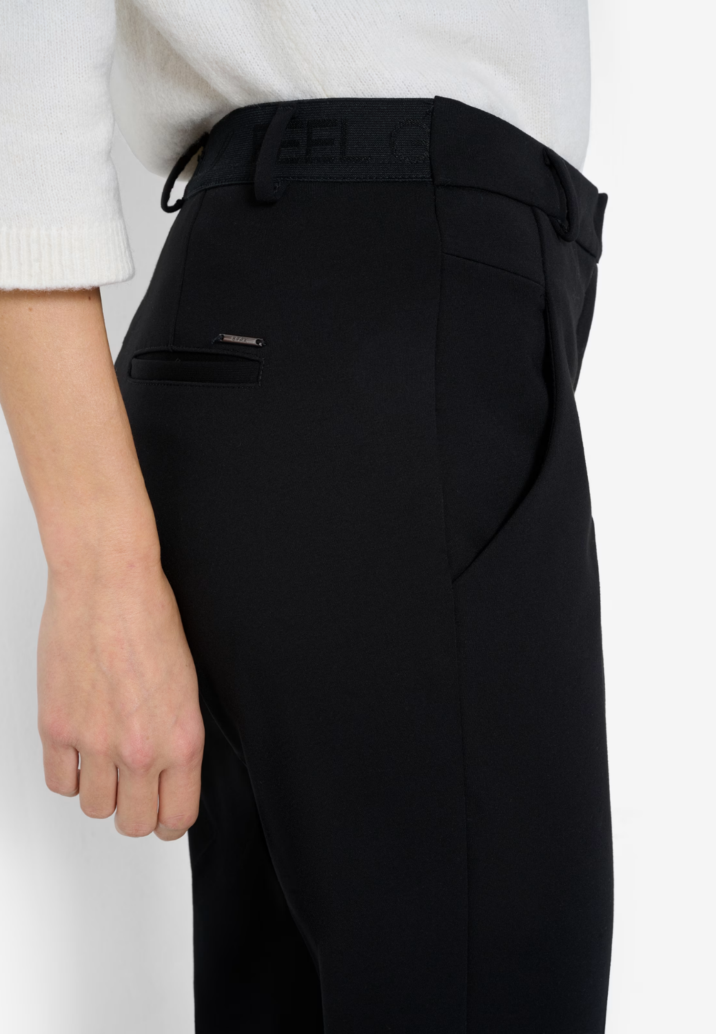 Maron S Fine Jersey Chino Pants-4-BLACK-BRAX TROUSERS-Levy's Clothier