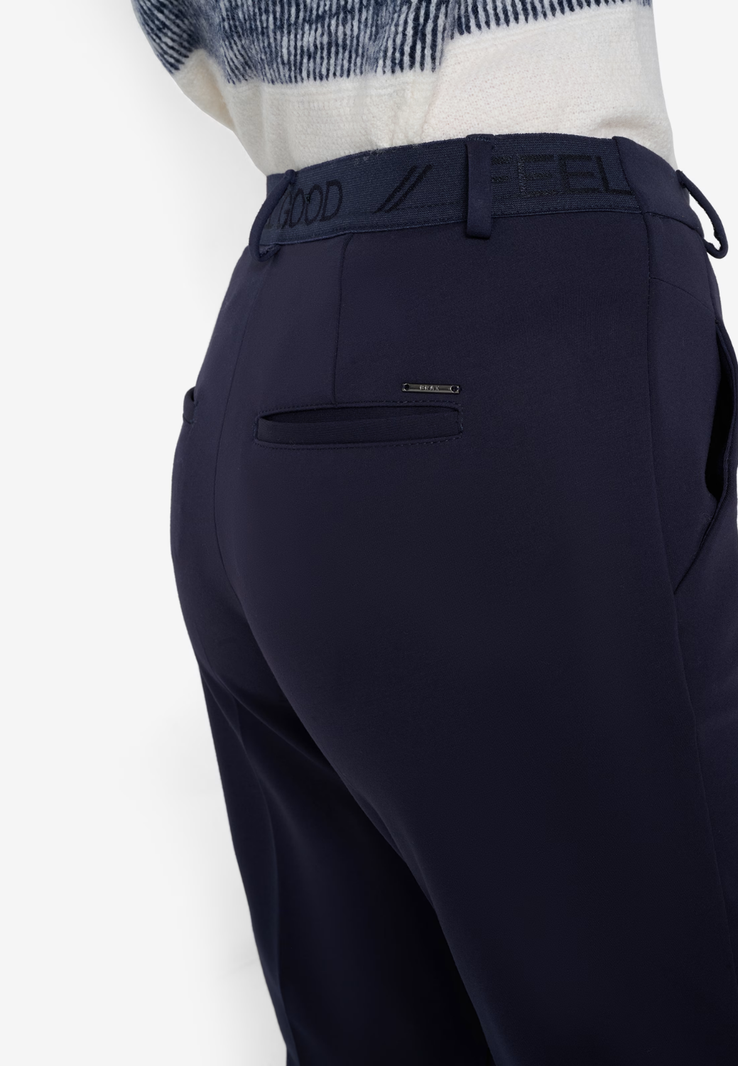 Maron S Fine Jersey Chino Pants-4-BLACK-BRAX TROUSERS-Levy's Clothier