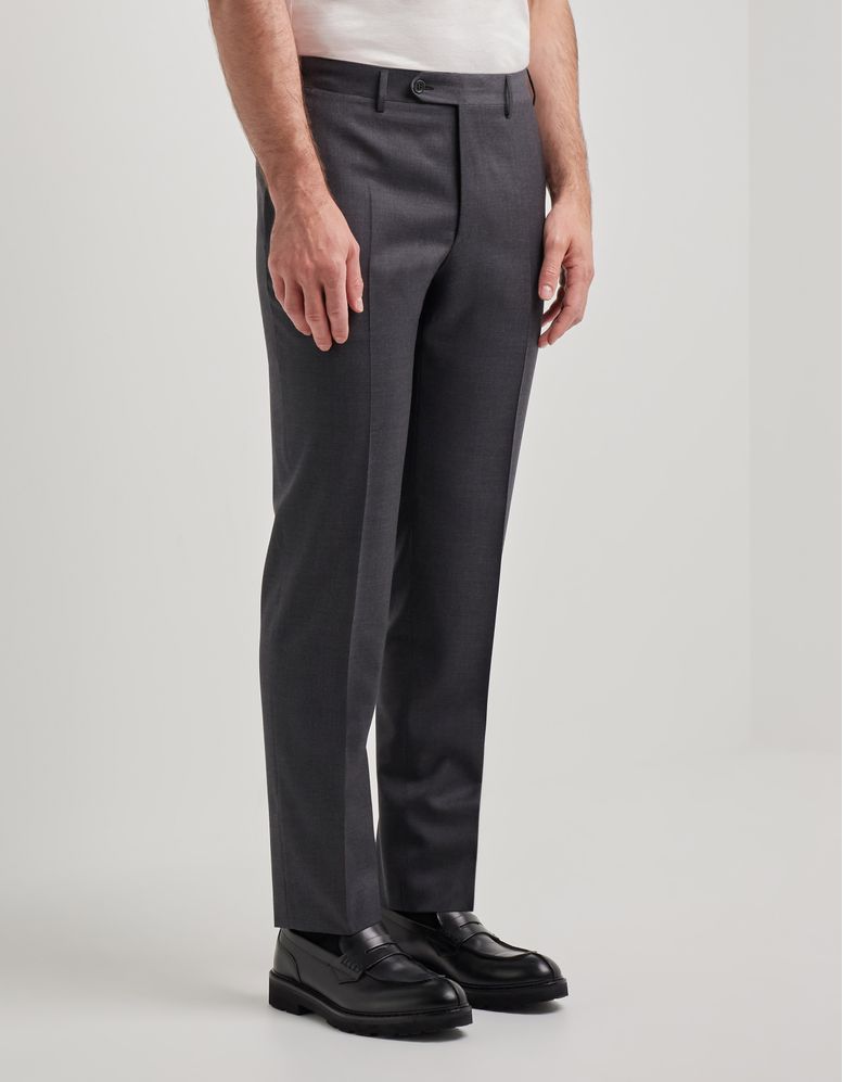 Grey Pants in Pure Wool