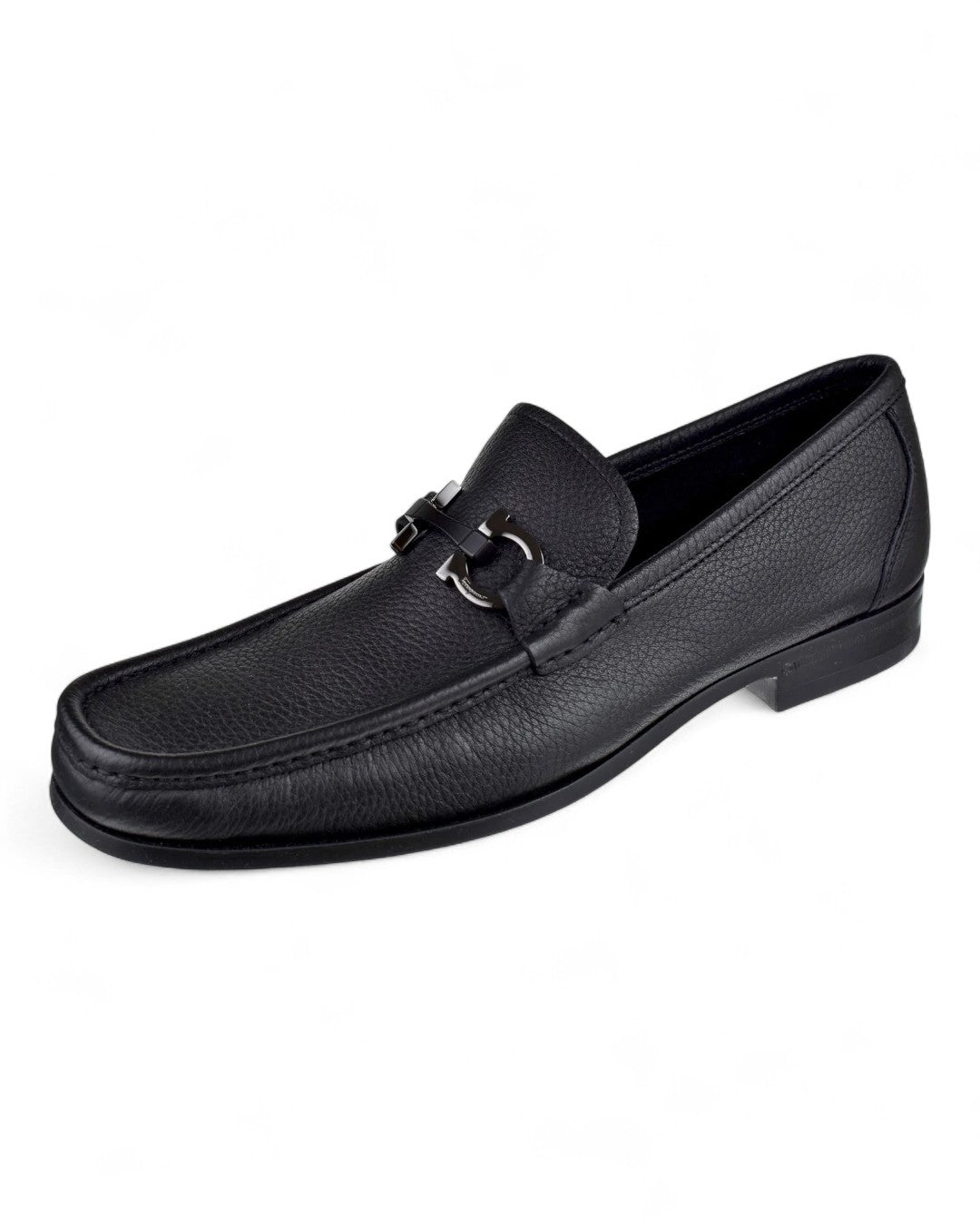 Grandioso Gancini Bit Loafer - Black-7 D-Black-Ferragamo-Levy's Clothier