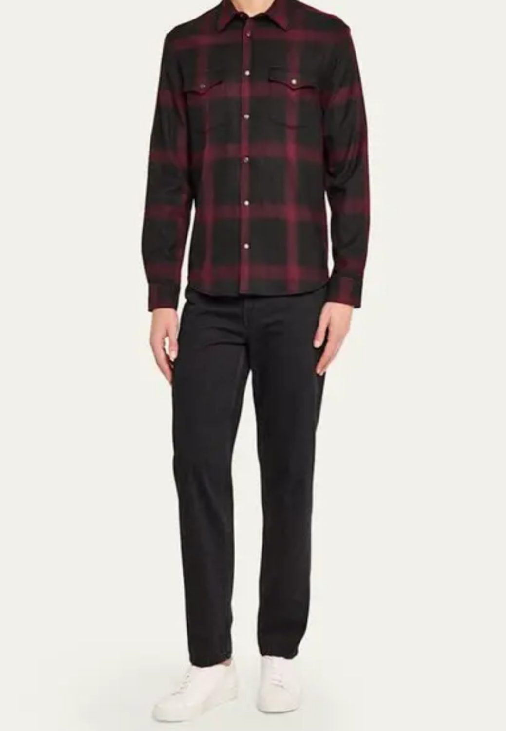 Monfrere Eastwood Western Shirt - Plaid Oxblood-S-OXBLOOD-MONFRÈRE-Levy's Clothier