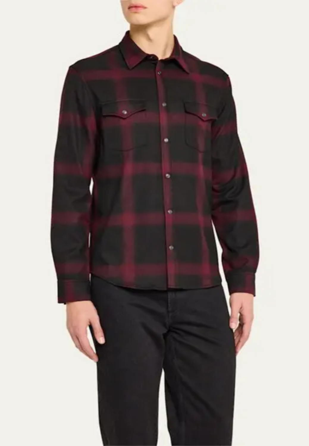 Monfrere Eastwood Western Shirt - Plaid Oxblood-S-OXBLOOD-MONFRÈRE-Levy's Clothier