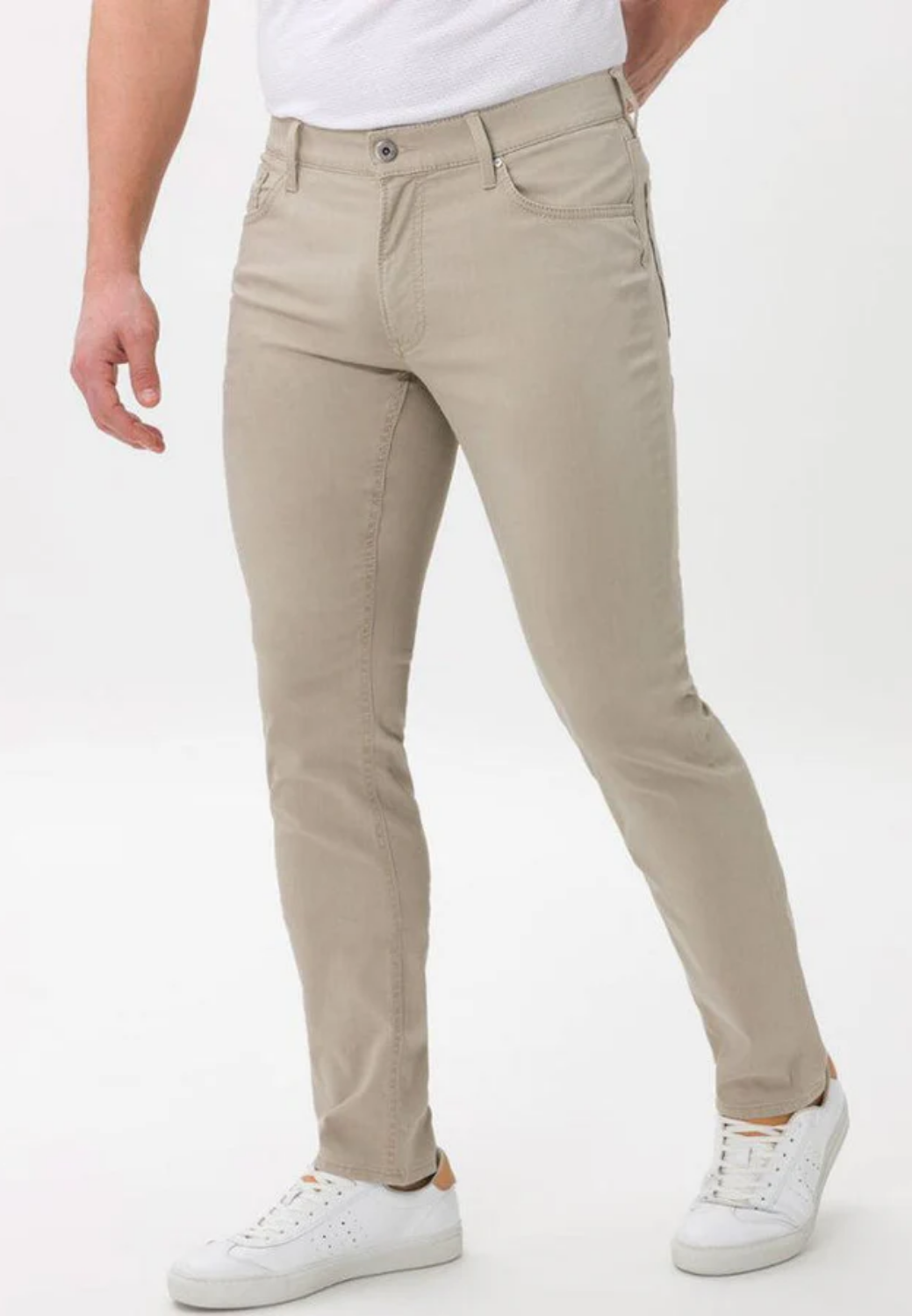 Chuck Hi-Flex Light Modern Fit Trouser-31-BEIGE-BRAX TROUSERS-Levy's Clothier