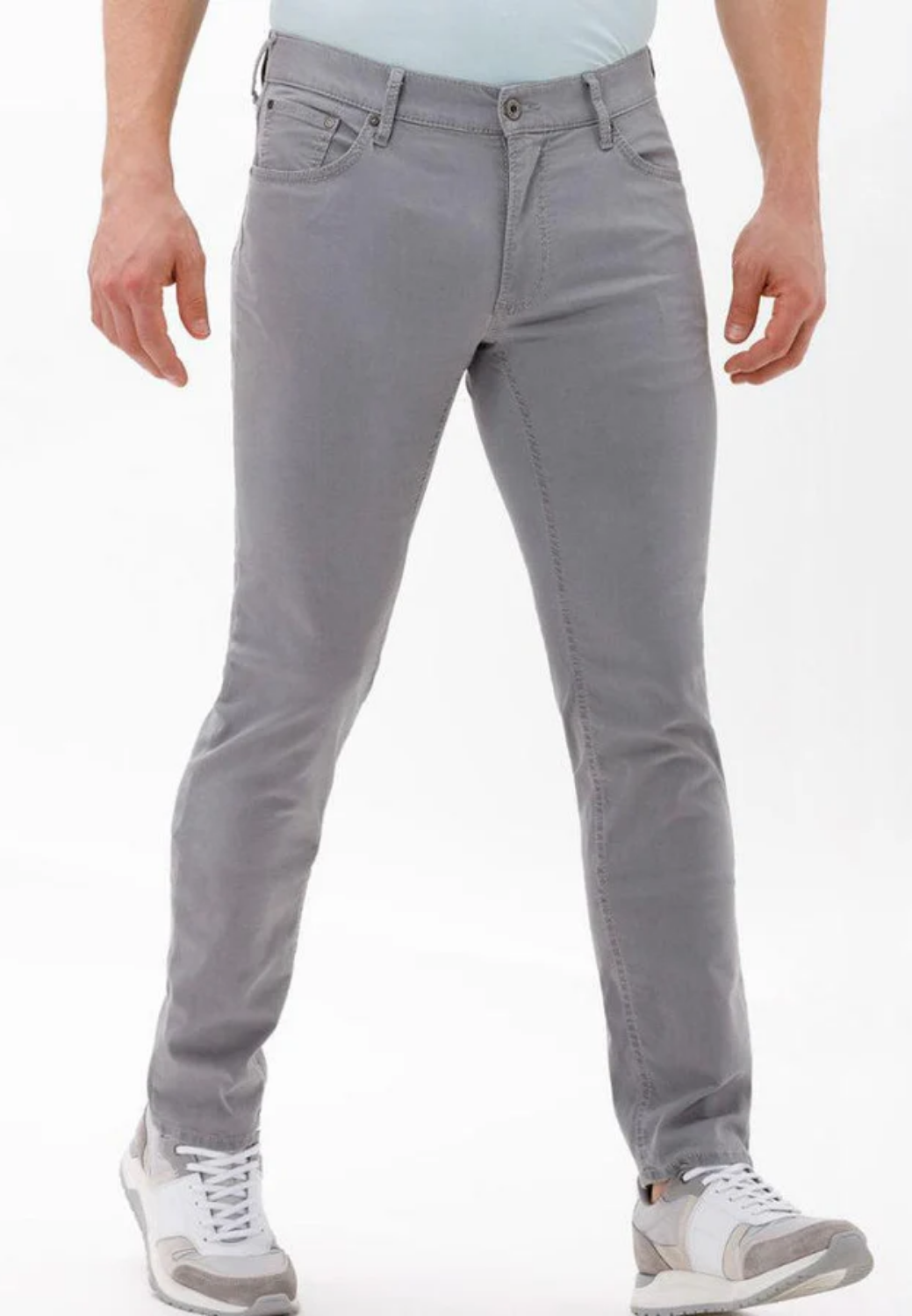 Chuck Hi-Flex Light Modern Fit Trouser-31-SILVER-BRAX TROUSERS-Levy's Clothier