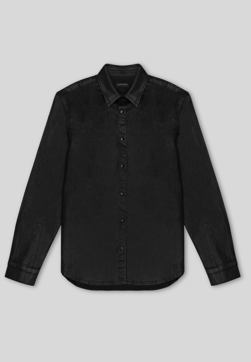 Cooper Coated Button Down Shirt - Noir-S-NOIR-MONFRÈRE-Levy's Clothier
