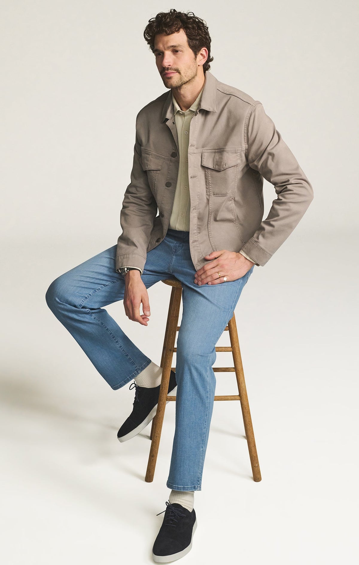 Charisma Relaxed Straight Jeans in Mid Blue Kona