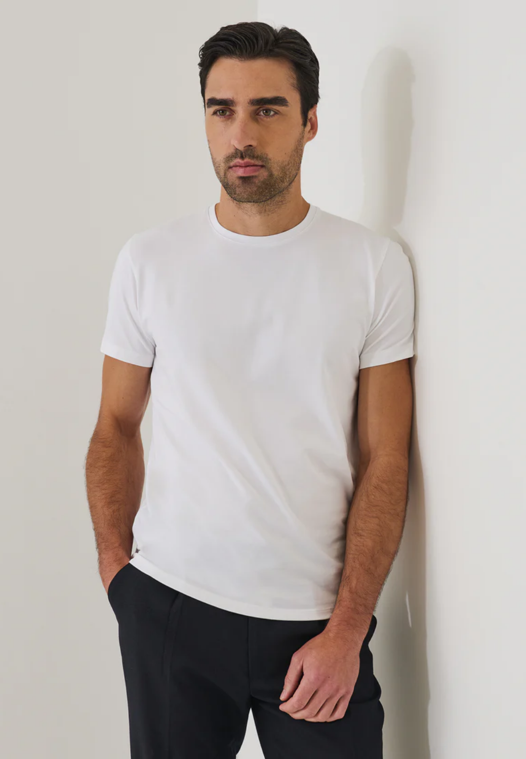 Iconic Pima cotton T-shirt-S-WHITE-PATRICK ASSARAF-Levy's Clothier