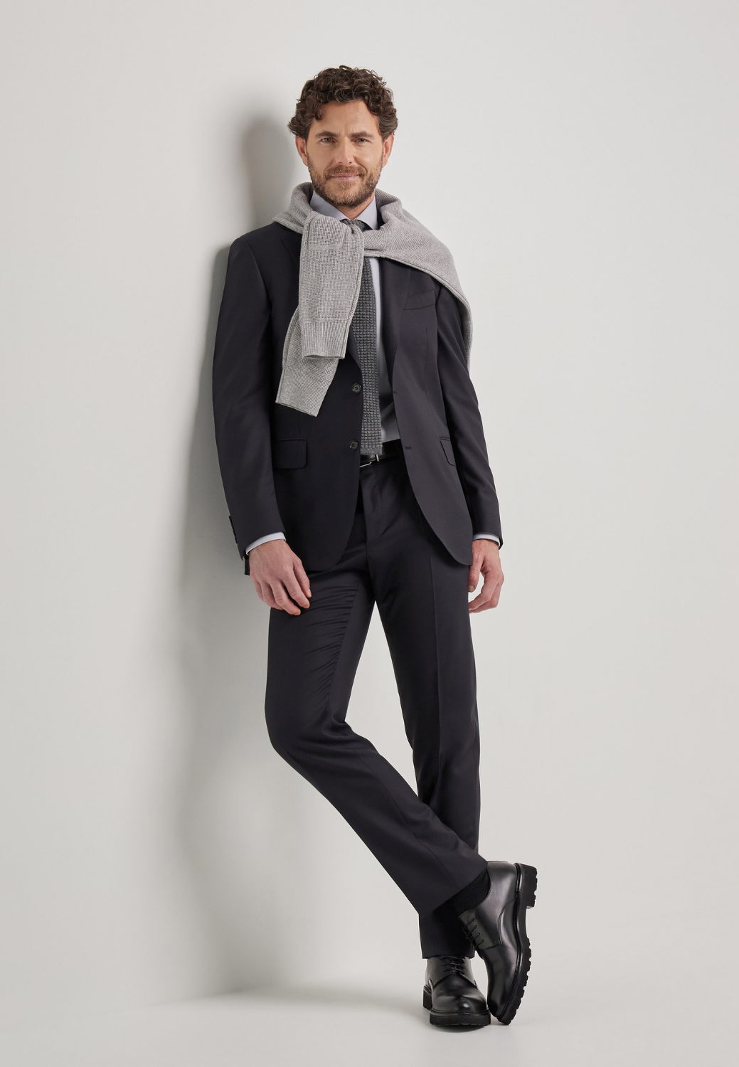 Navy Pure Wool Suit-48-1/REG-CANALI MILANO-Levy's Clothier