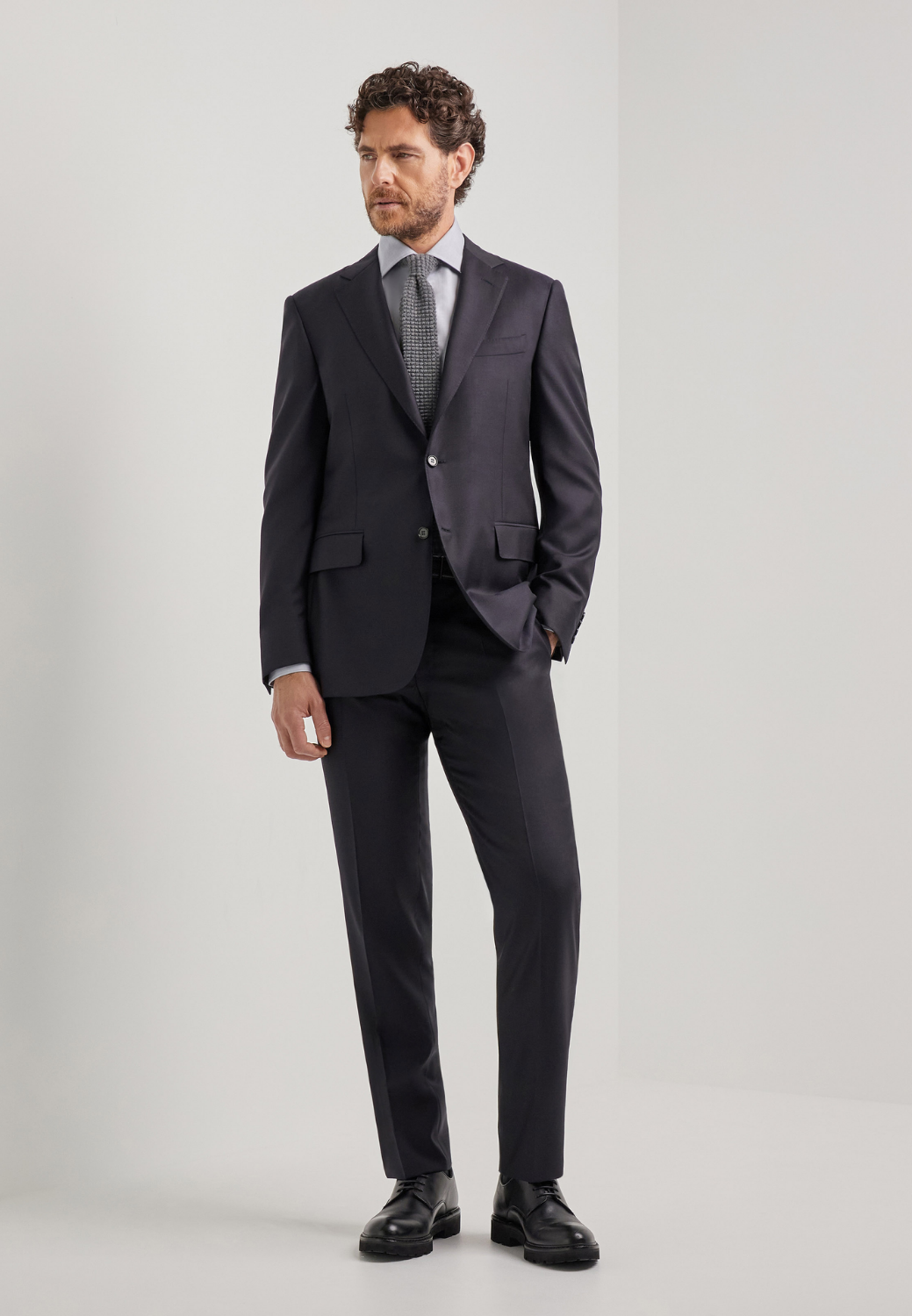Navy Pure Wool Suit-48-1/REG-CANALI MILANO-Levy's Clothier