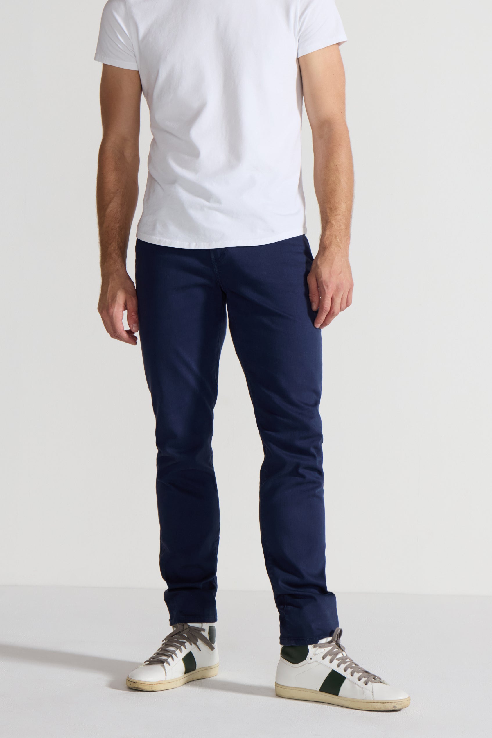 Slim Fit Stretch Twill Pant – Light Grey-Light Grey-28-MONFRÈRE-Levy's Clothier