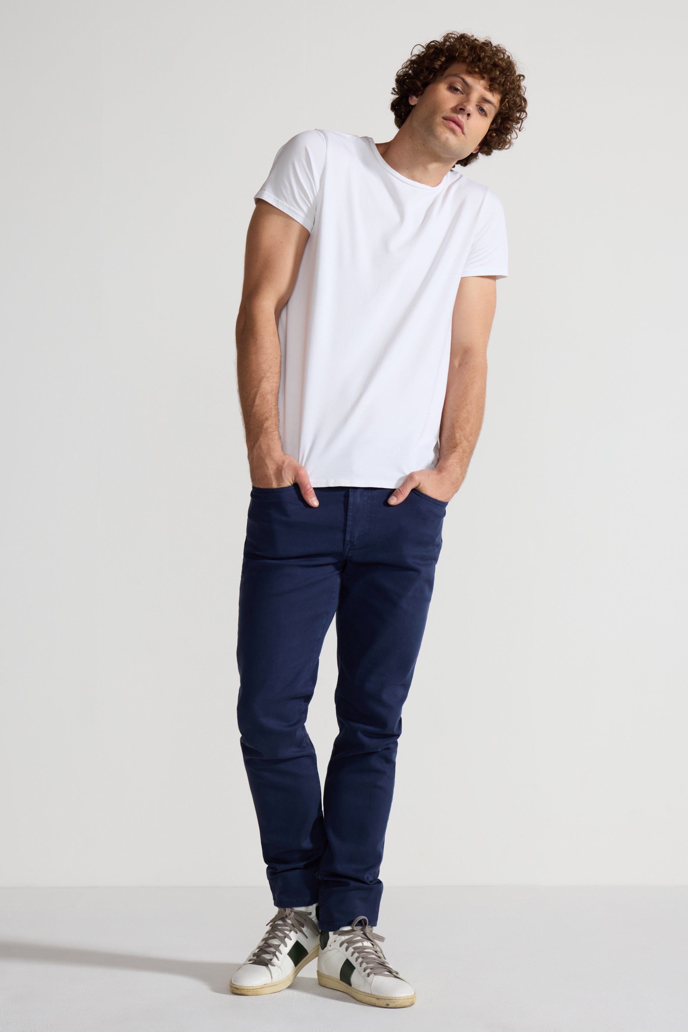 Slim Fit Stretch Twill Pant – Light Grey-Light Grey-28-MONFRÈRE-Levy's Clothier