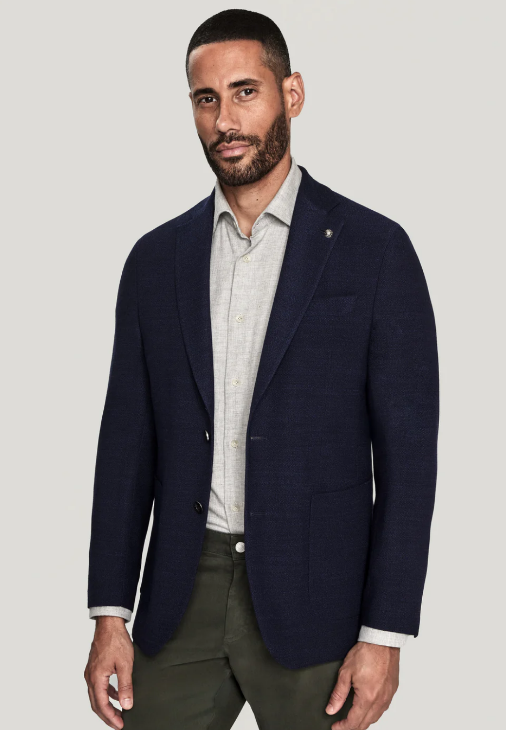 Navy Comfortwear Wool Blend Blazer-40-1/REG-JACK VICTOR-Levy's Clothier