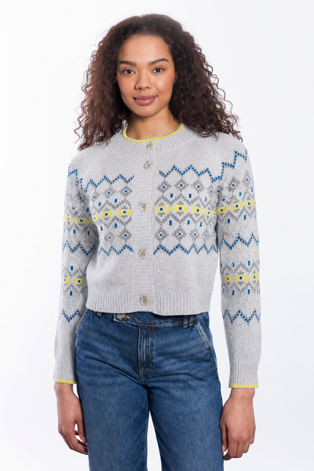 FAIRISLE BUTTON CARDIGAN