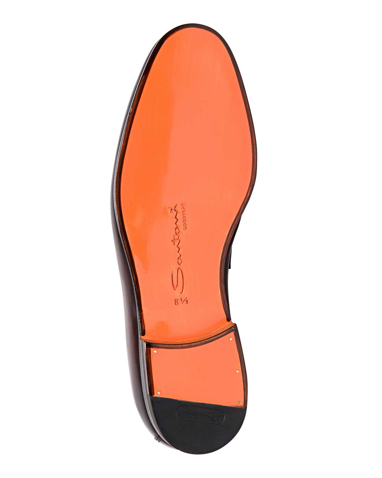 Door Penny Loafer-7 M-Dark Brown-Santoni-Levy's Clothier