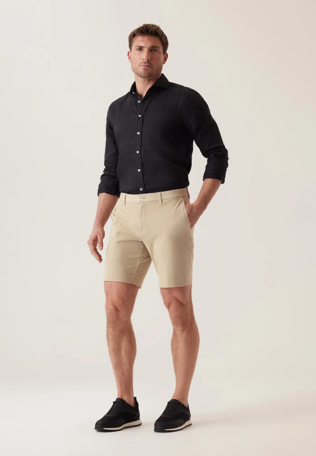 Galaxy Bermuda Ultra 4X Stretch Twill-31-KHAKI-DEKE-Levy's Clothier
