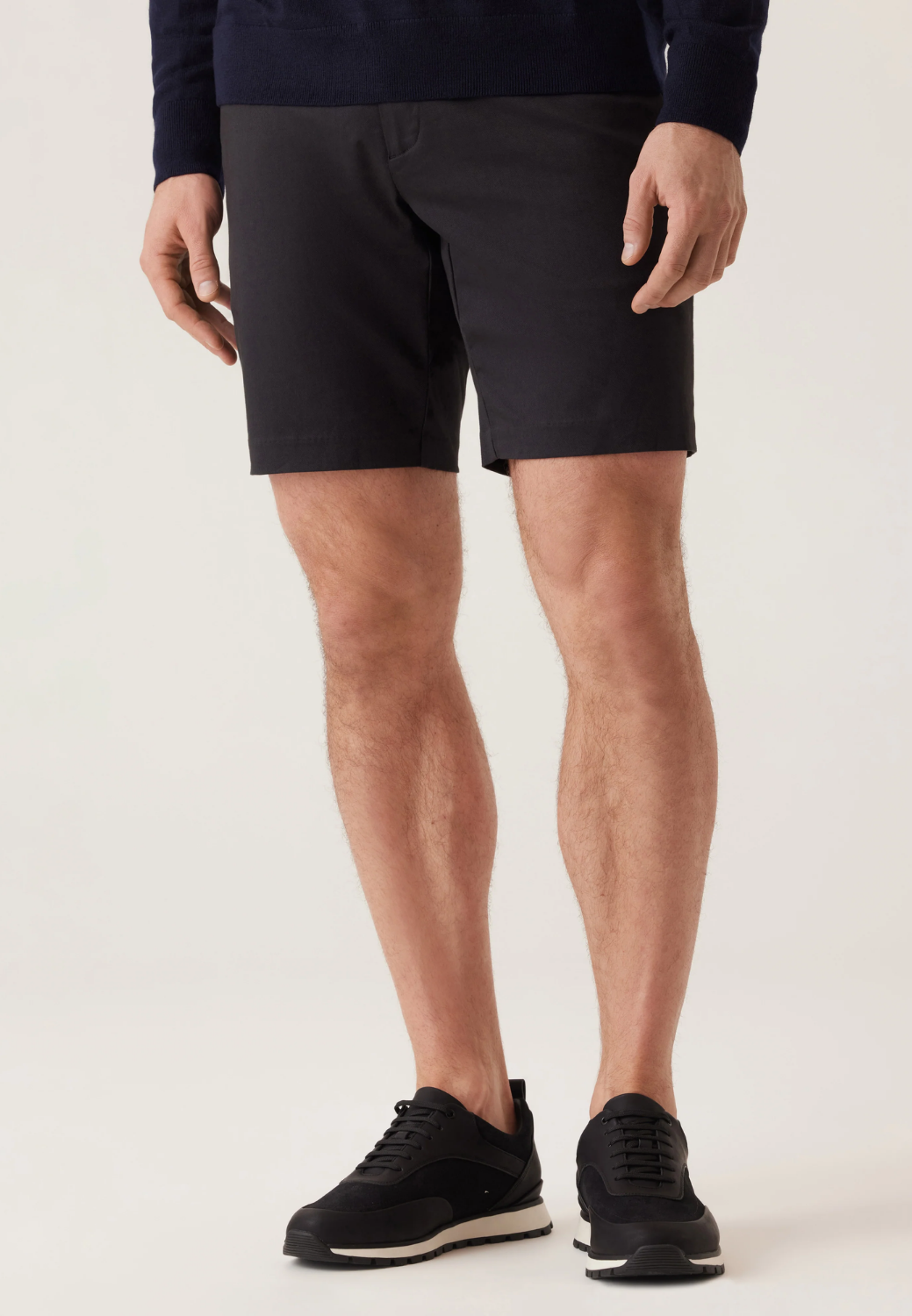 Oasis Bermuda in Luxeflex Twill-30-INDIGO-DEKE-Levy's Clothier