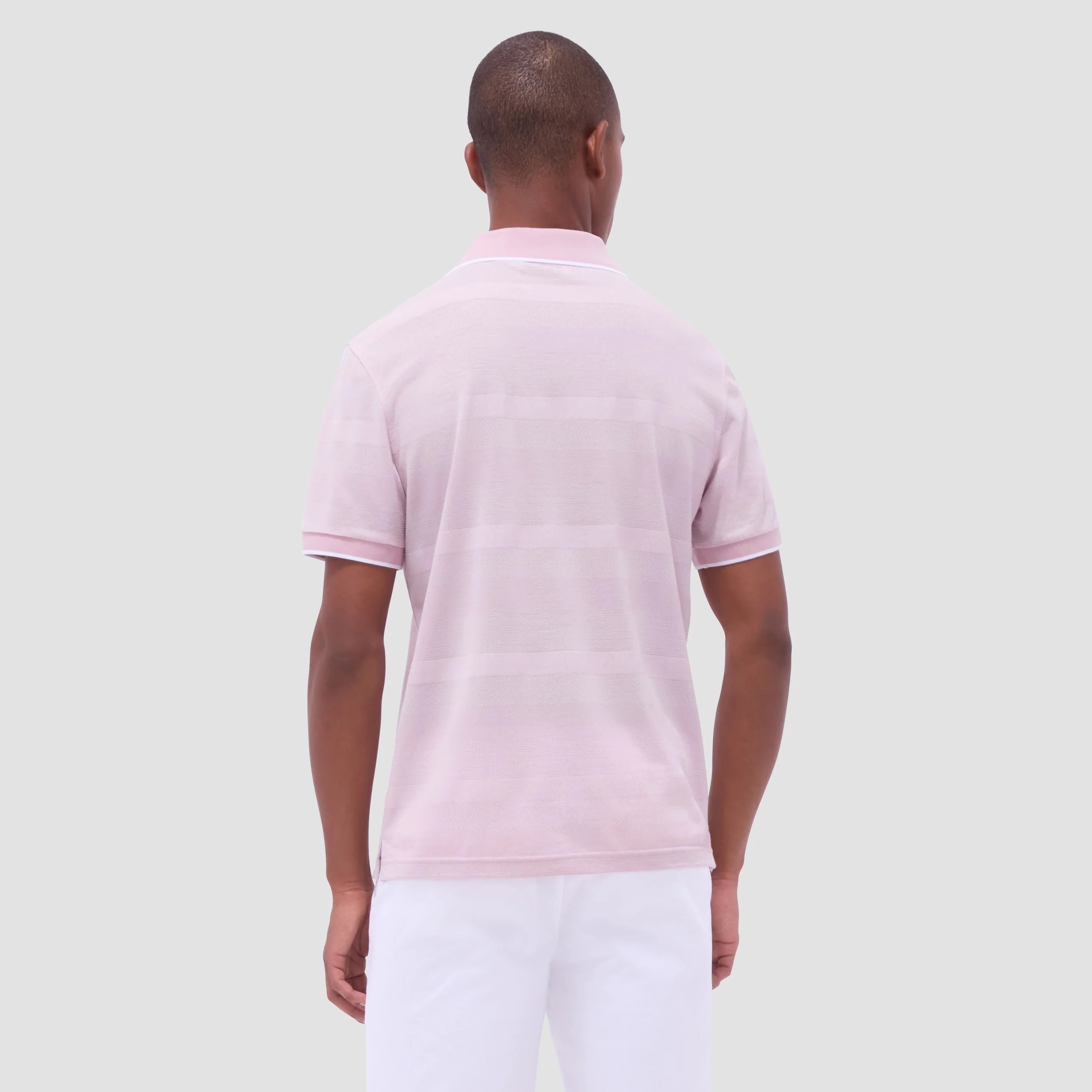 Mixed Media Johnny Collar Polo Shirt