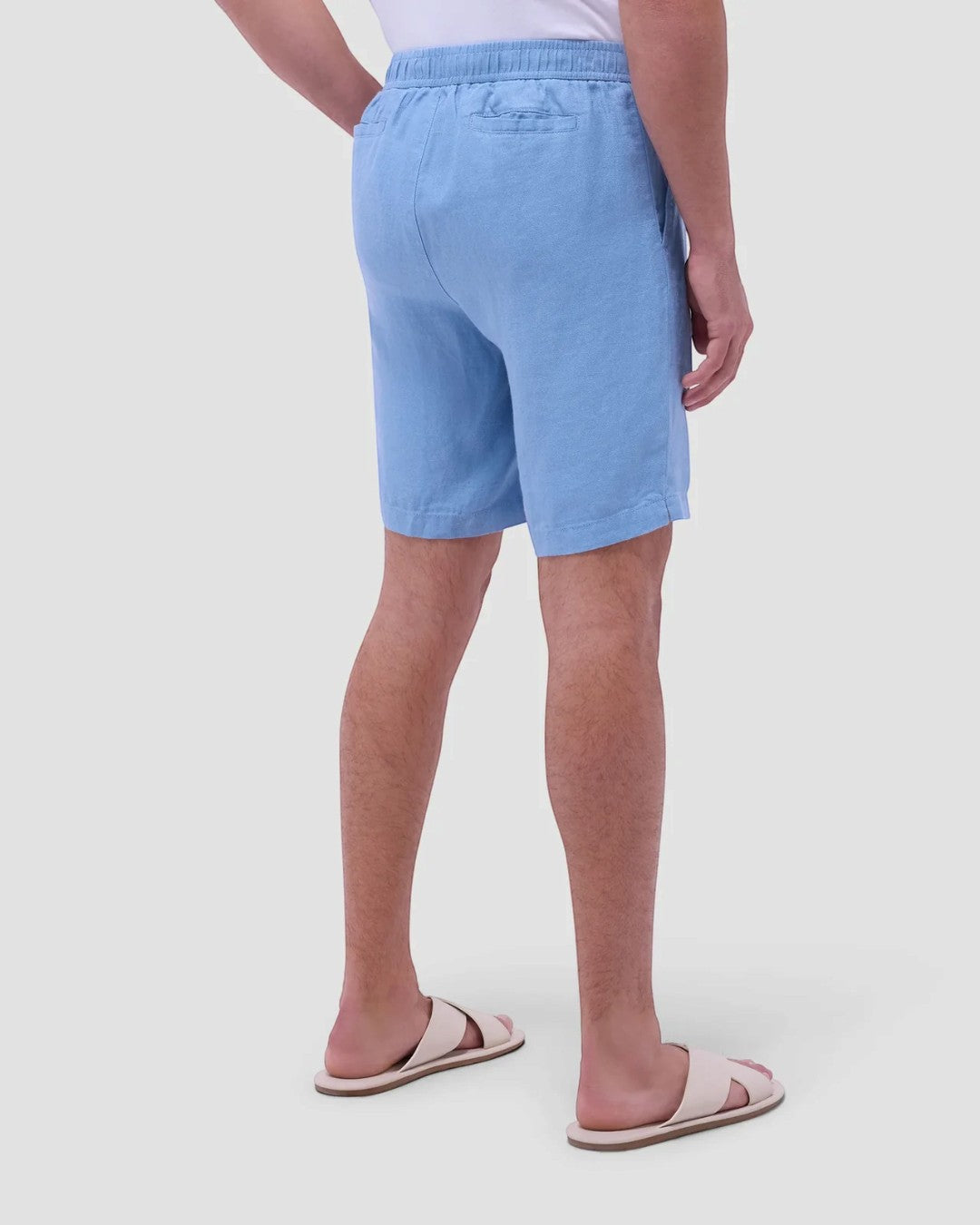 Linen Drawstring Shorts-S-WHITE-BUGATCHI-Levy's Clothier