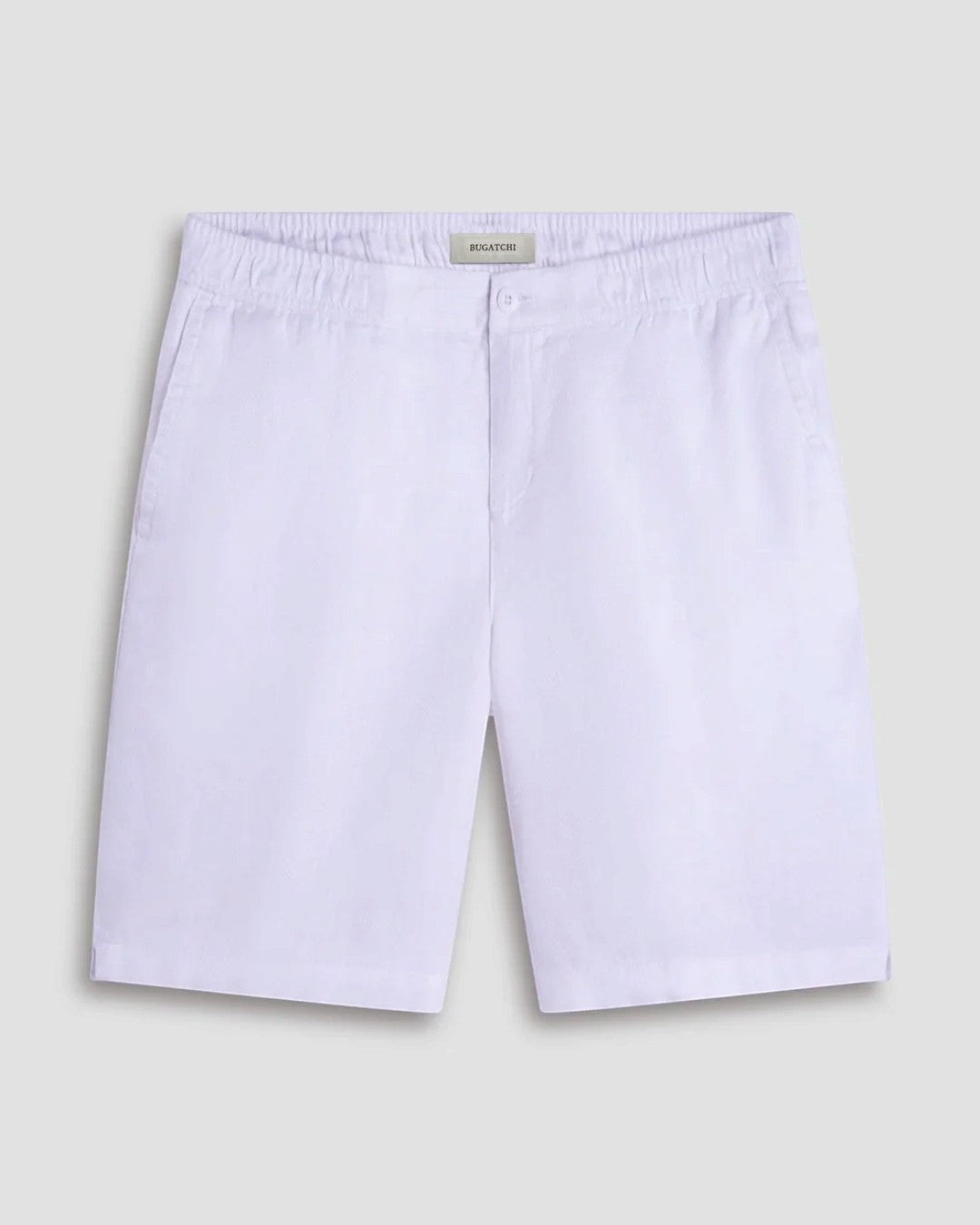 Linen Drawstring Shorts-S-WHITE-BUGATCHI-Levy's Clothier