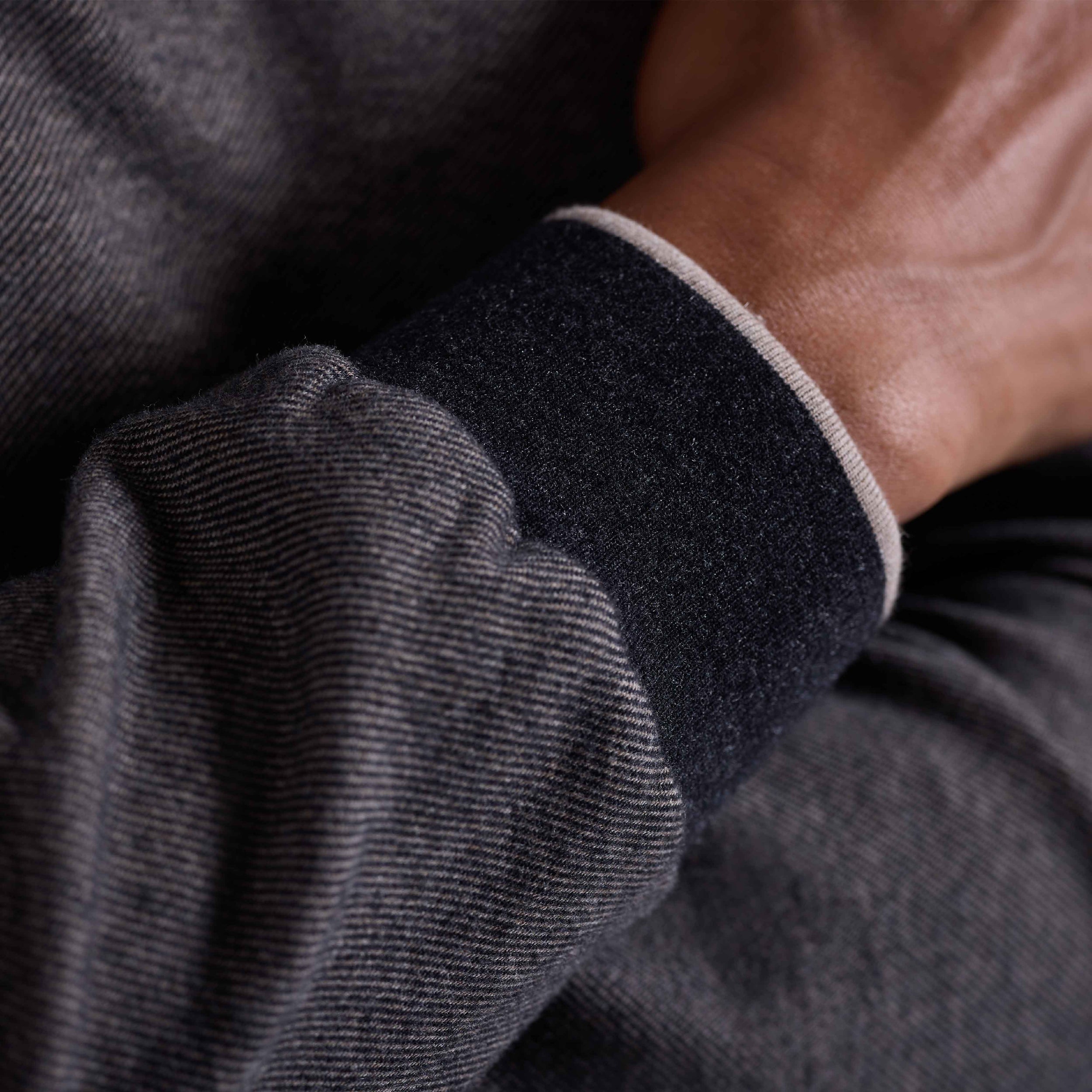 Diagonal Stripe Melange Quarter Zip