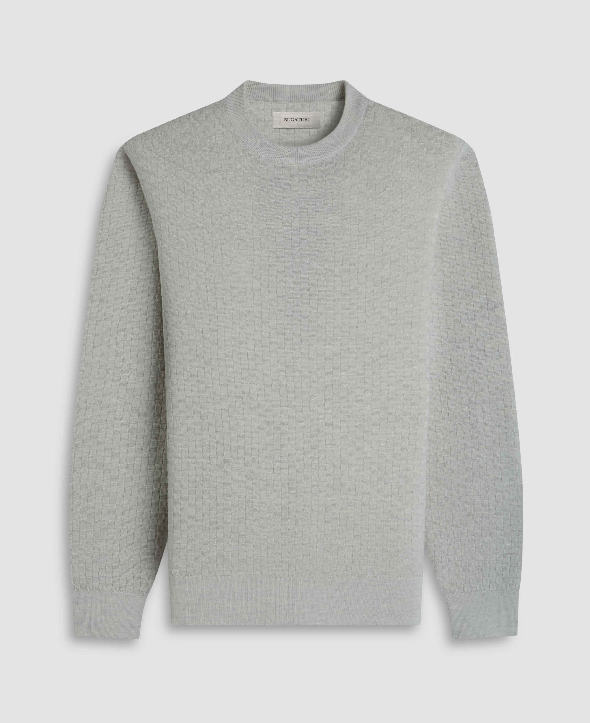 Basketweave Crewneck Sweater - Sand